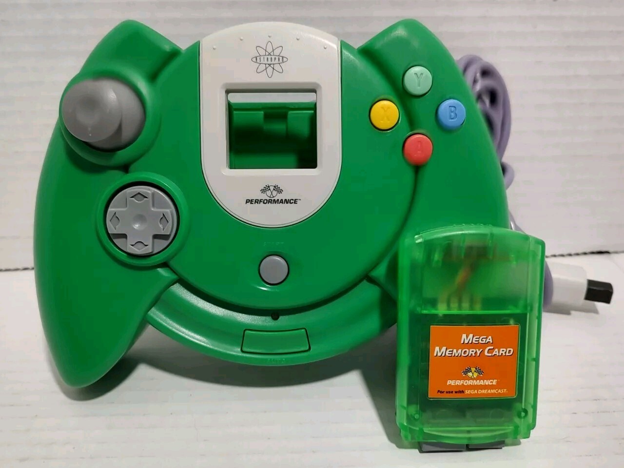 Sega Dreamcast Astropad Controller Green by Performance And Memory Card