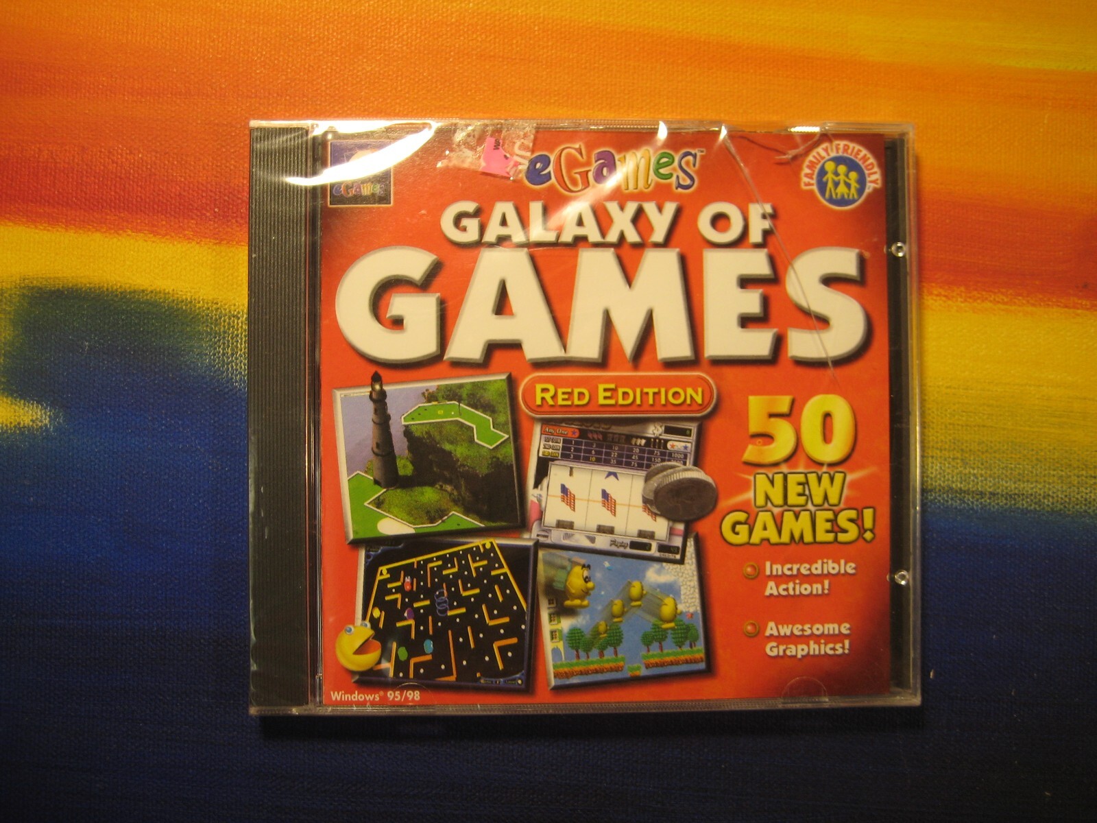 eGames Galaxy of Games Red Edition Windows 95 / 98 PC CDROM Game Collection