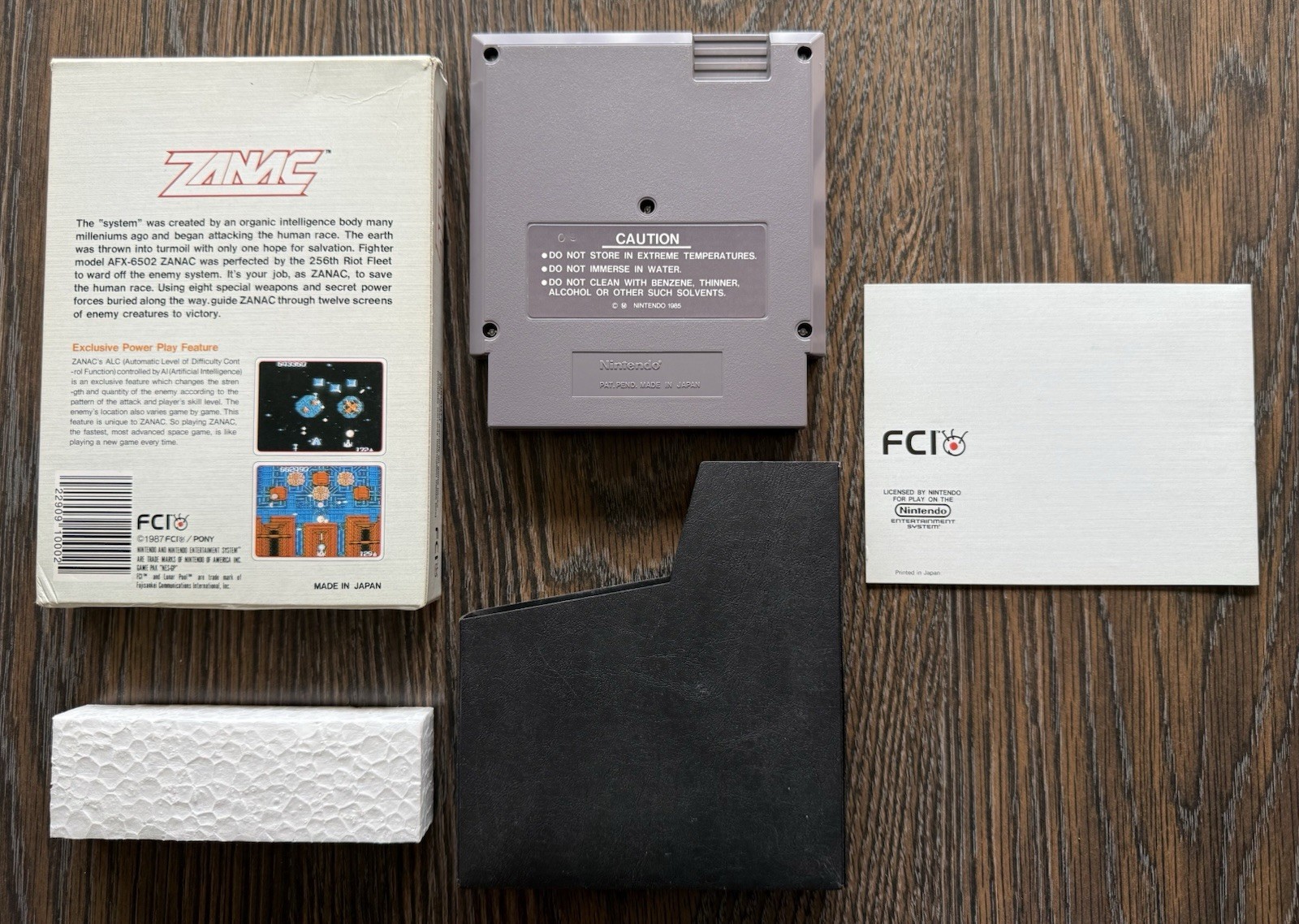 Zanac FIRST PRINT 5-Screw Complete in Box CIB (Nintendo NES 1987) Combine Ship🔥