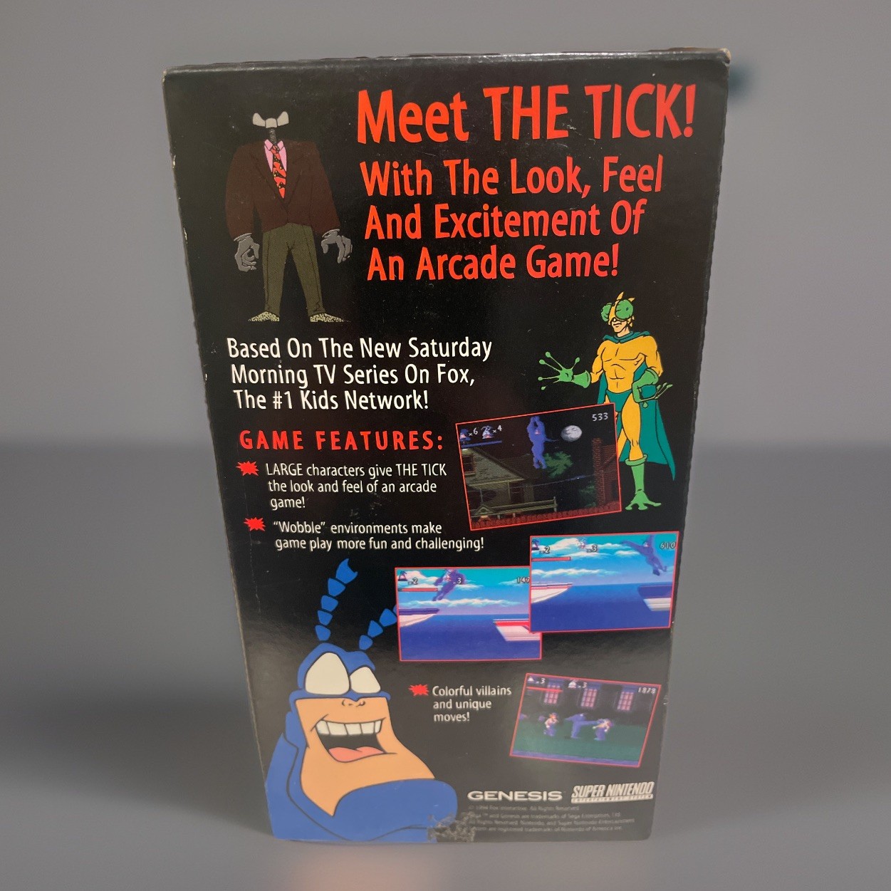 SUPER RARE The Tick SNES Sega Genesis 1994 Video Game Gameplay Demo Preview VHS