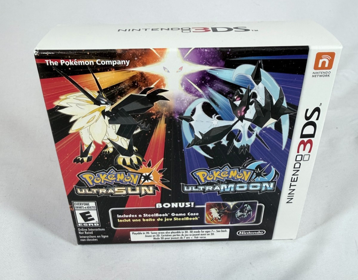 Pokémon Ultra Sun Pokémon Ultra Moon SteelBook Dual Pack 3DS BRAND NEW! Sealed