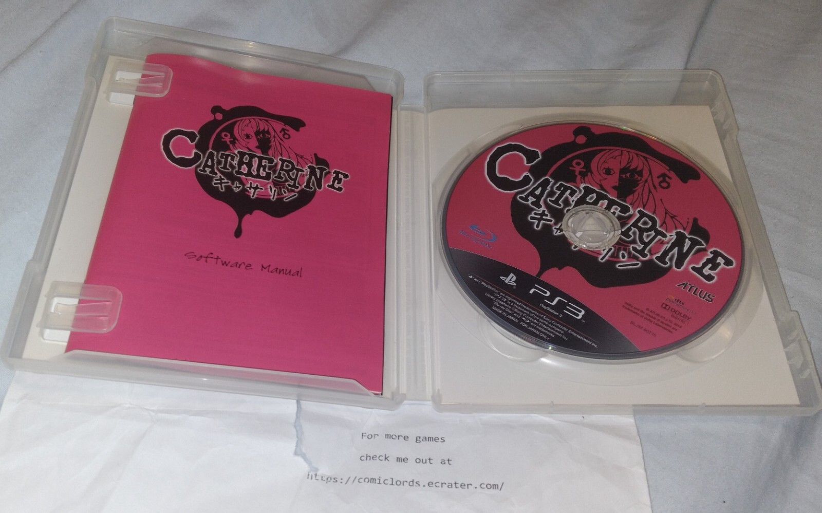 Catherine (Sony PlayStation 3, 2011) PS3 Japan Import Region Free