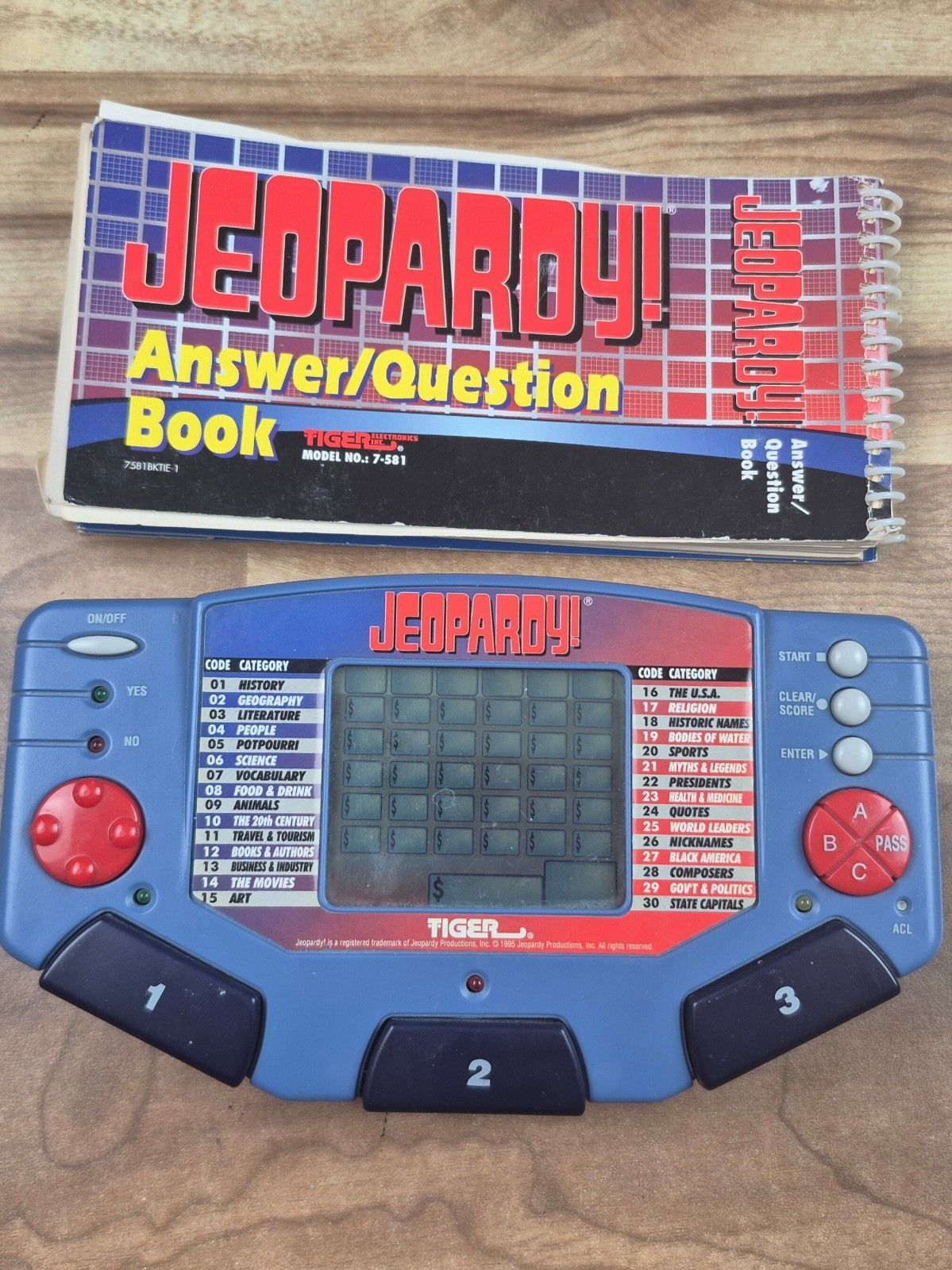 1995 Talking Jeopardy Tiger Electronics Handheld Video Game