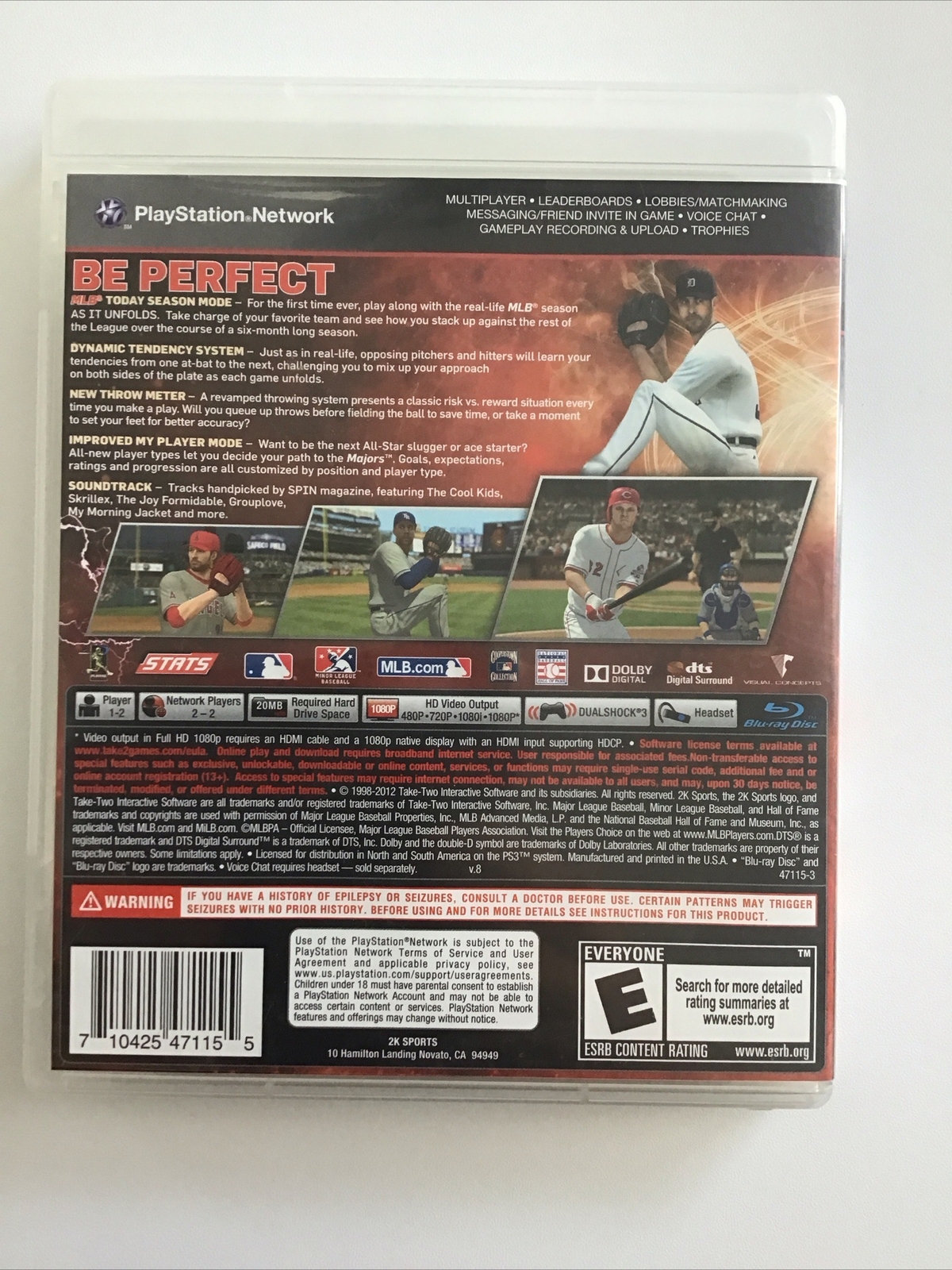 Sony PlayStation 3 PS3 Major League Baseball 2K12 CIB Tested