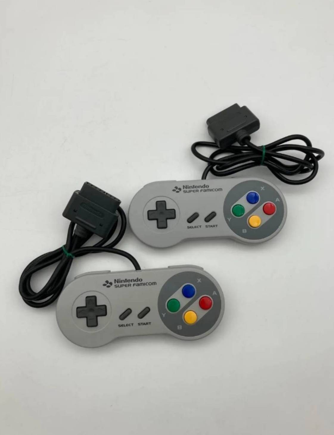 Nintendo Super Famicom Console Controller x2 SNES Japan ver. Tested Working JP