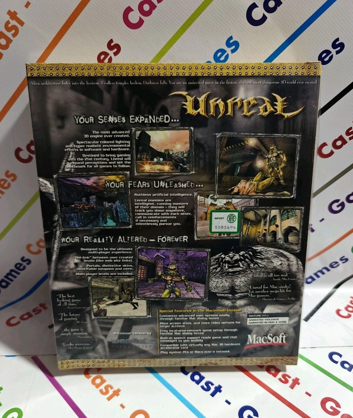 UNREAL MACINTOSH VERSION MAC SOFT NEW SEALED RARE EUROPEAN HALIFAX BIG BOX PC