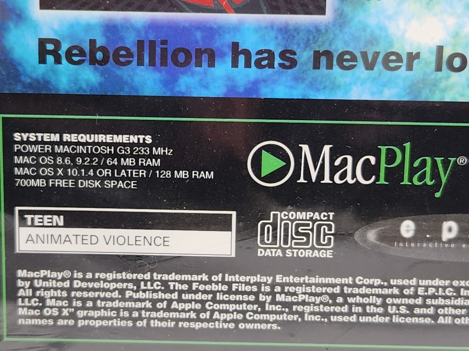 NEW THE FEEBLE FILES SMALL BOX MAC OS SEALED MACPLAY MACINTOSH APPLE 1997