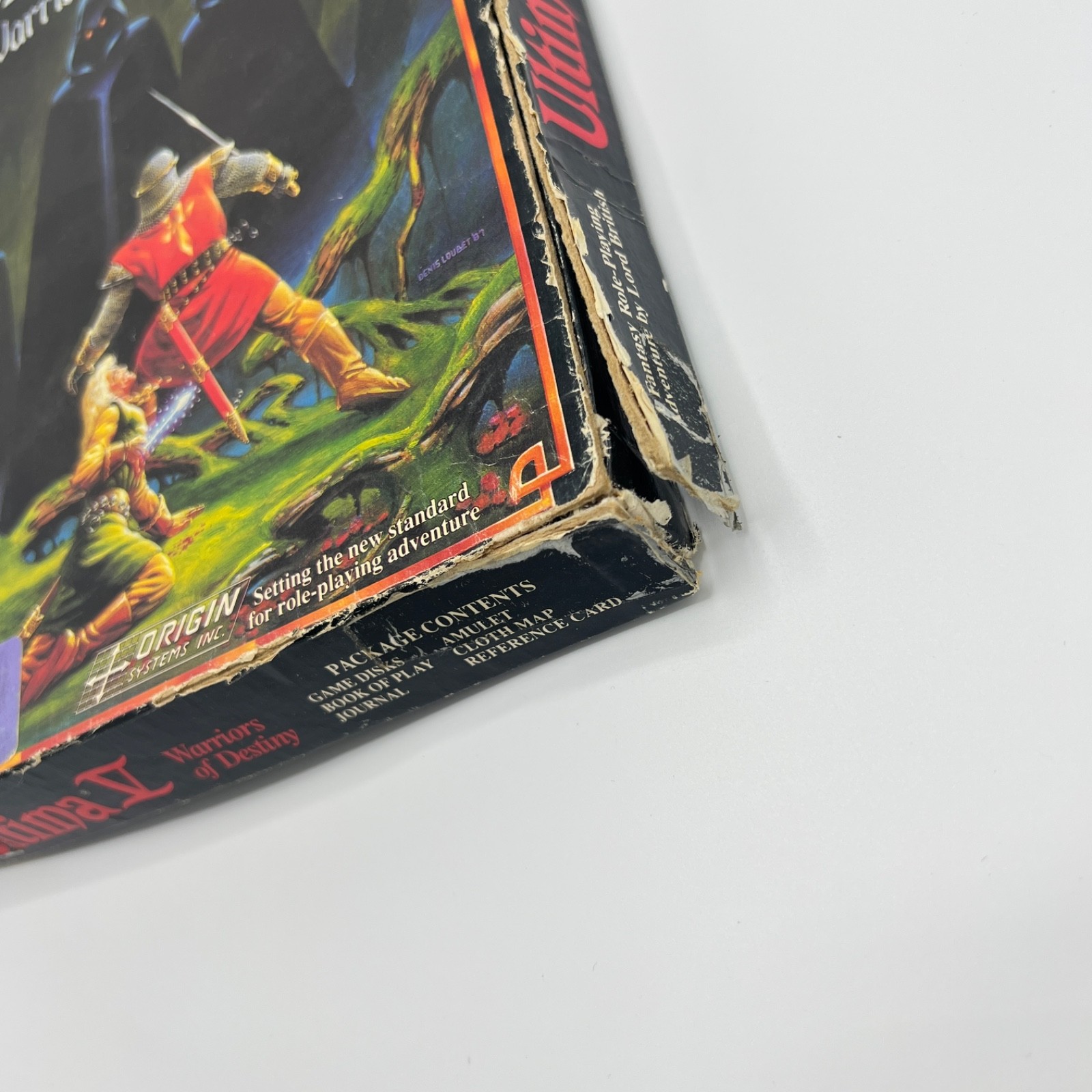 Ultima V 5 Warriors of Destiny Amiga Big Box RPG CIB, Cloth Map, Coin