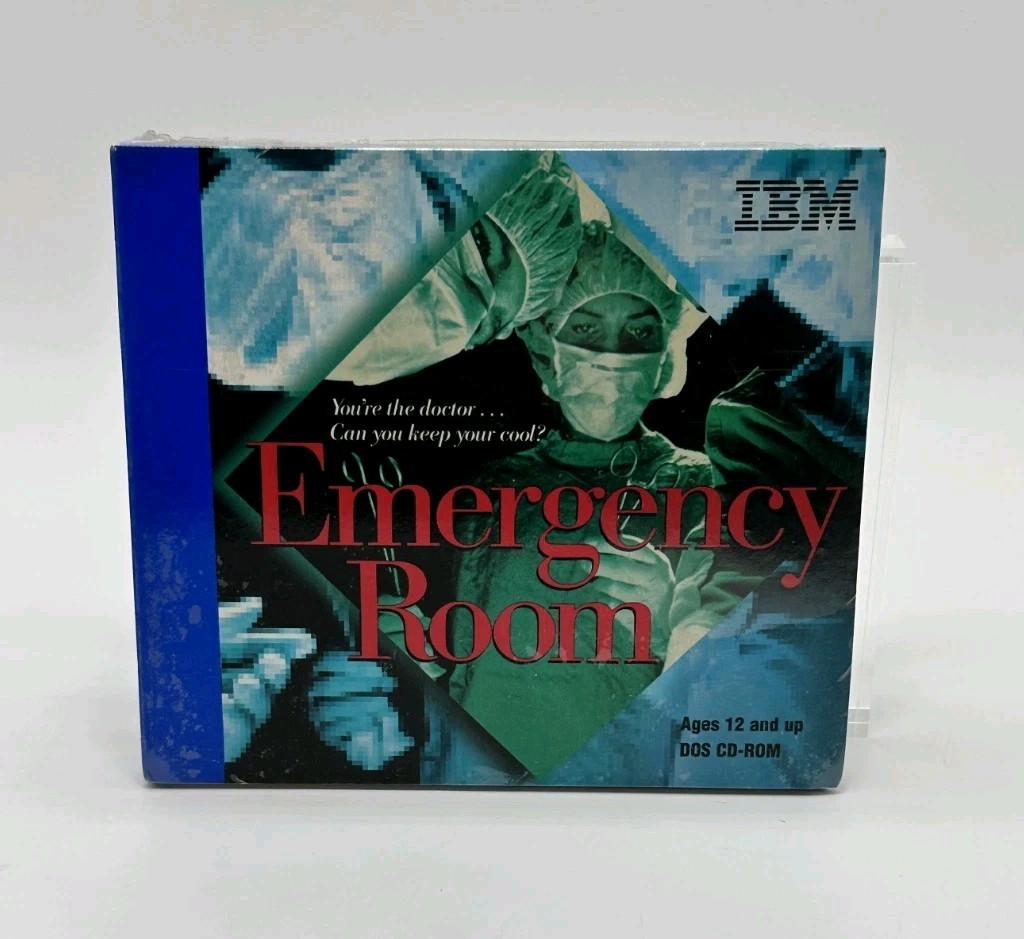 IBM Emergency Room 1995 DOS CD‑ROM PC Game Vintage Medical Simulation – New