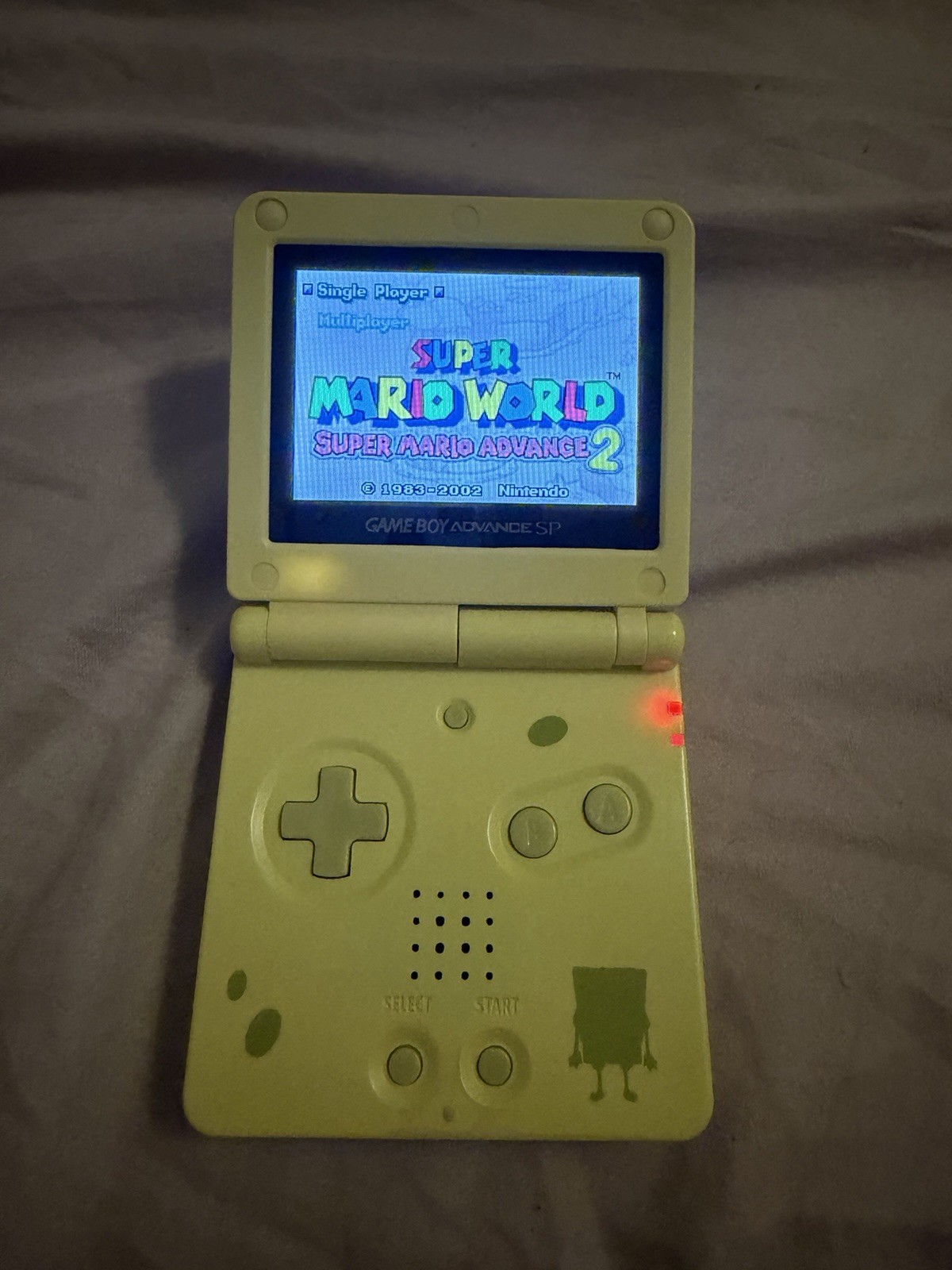 Nintendo Game Boy Advance SP Handheld System AGS-101 Spongebob Edition Console!