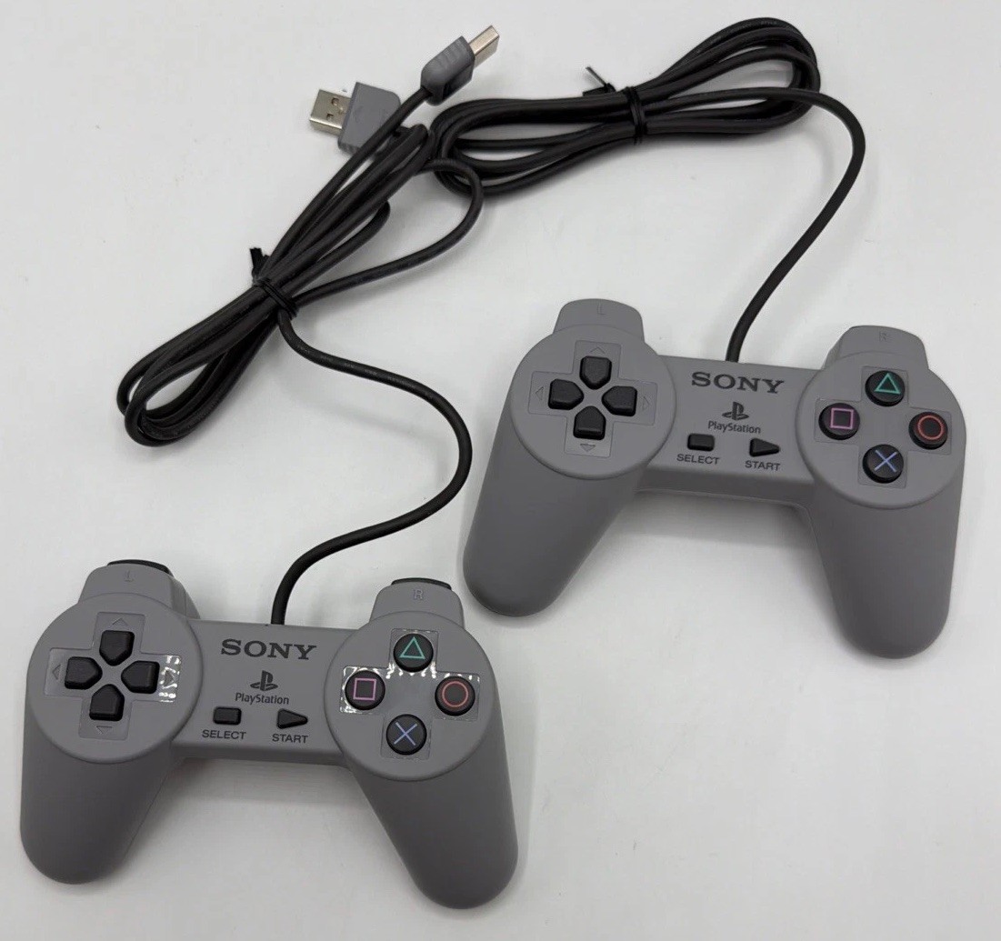 Sony PlayStation Classic Gray Console w/2 controllers, 20 games HDMI & Power Cor