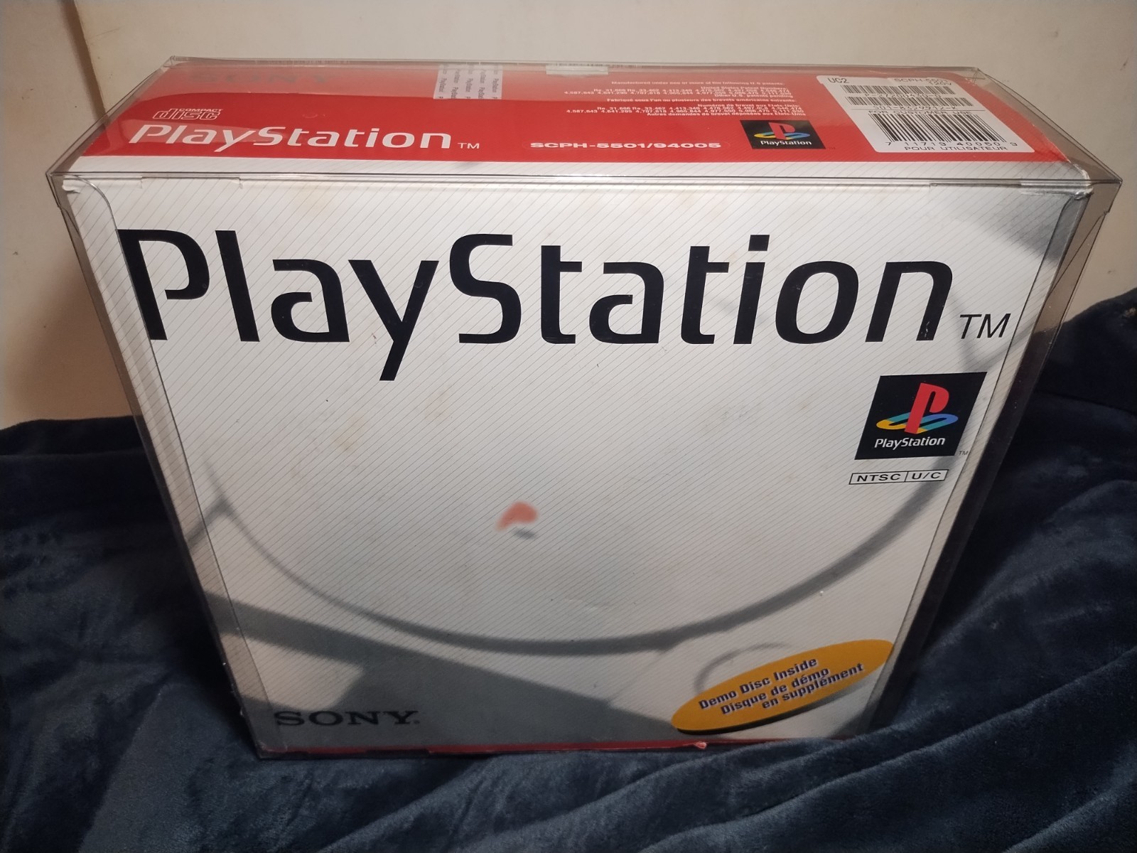Empty Playstation 1 Console System Box, Foam, Protector & Manual Only PS1