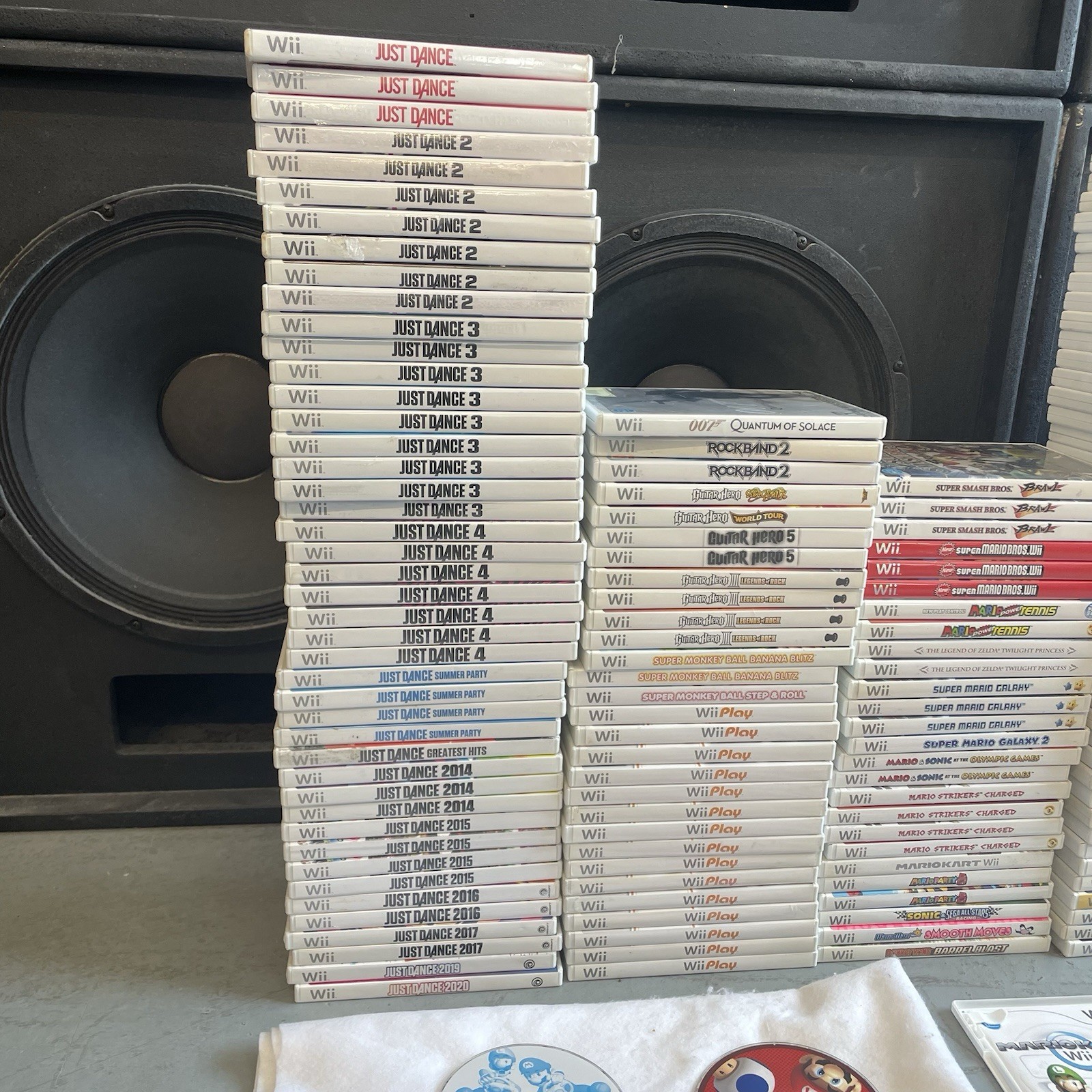 Lot Of 151 Popular Nintendo Wii Games. Untested. Mario Kart, Just Dance, Galaxy