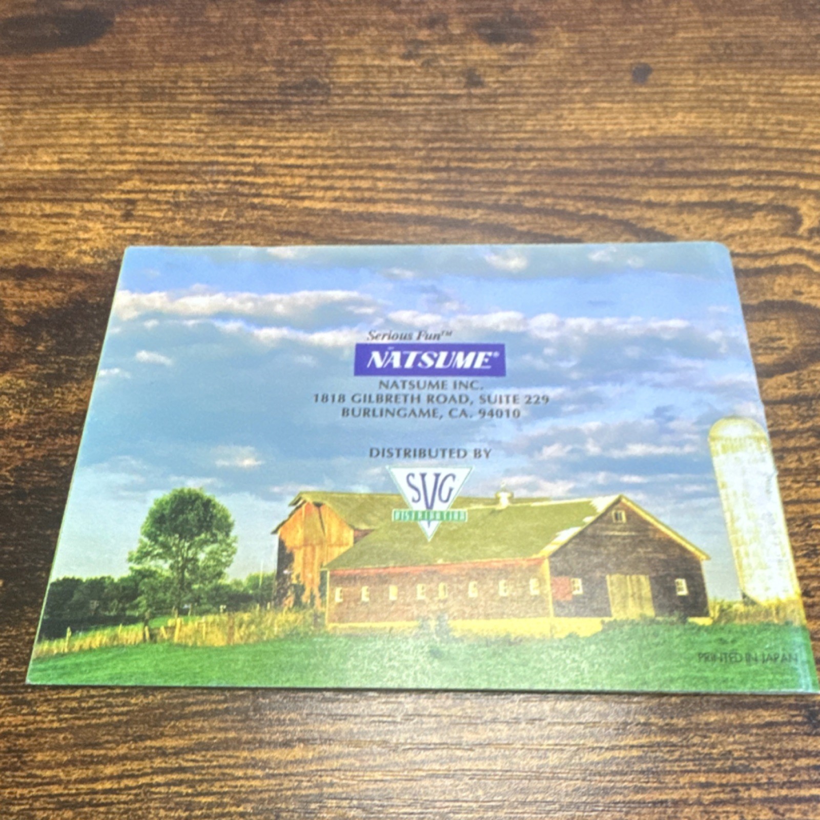 Natsume Original English Manual for Harvest Moon – Nintendo Game Boy