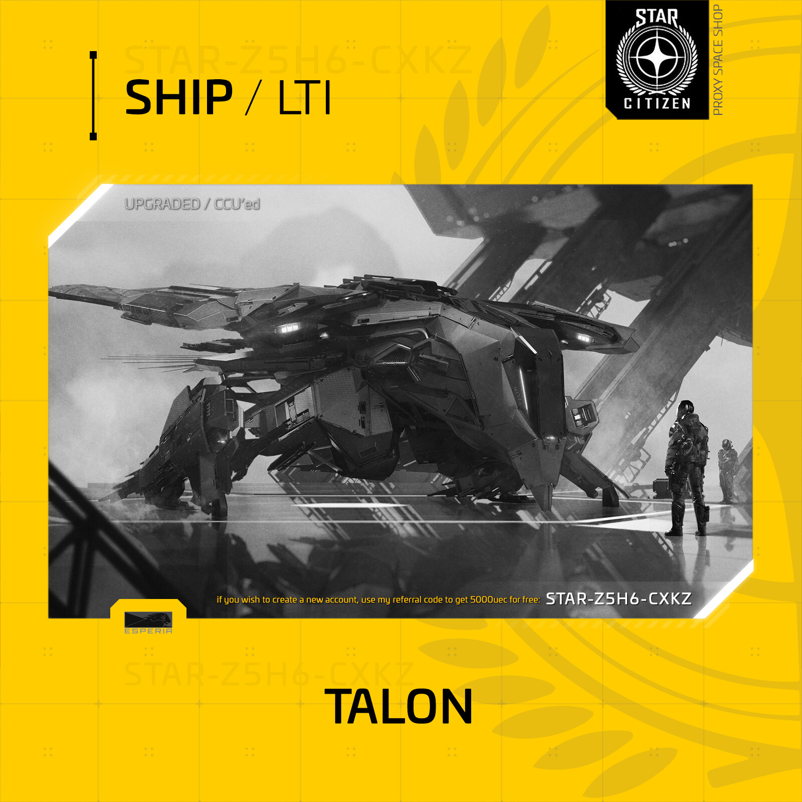 Star Citizen – ESPERIA TALON – LTI – (Lifetime Insurance)