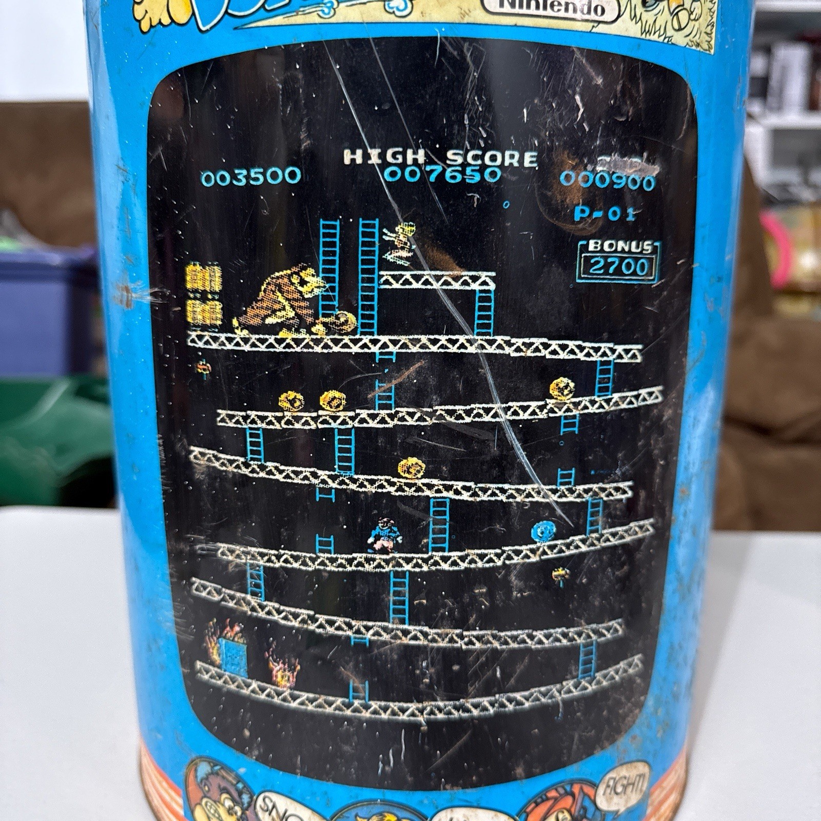 Nintendo DONKEY KONG Garbage Bin Trash Can Waste Basket NES Rare Edition 1982