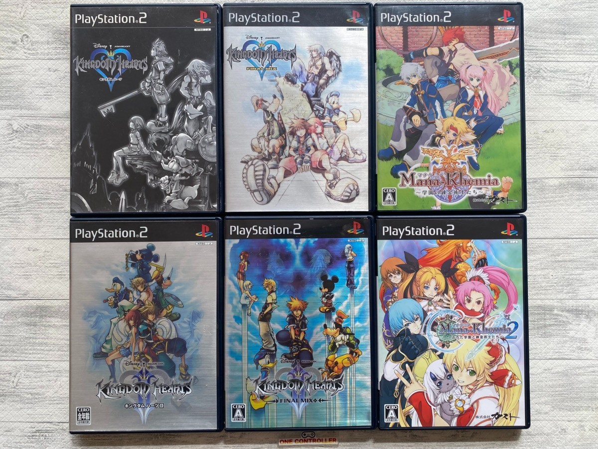 SONY PS2 Kingdom Hearts ⅠⅡ & Final Mix & Mana KhemiaⅠ&Ⅱset from Japan