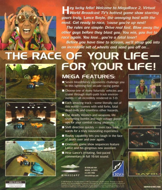 MegaRace 1+2 PC Game Cryo Interactive Windows 10 11