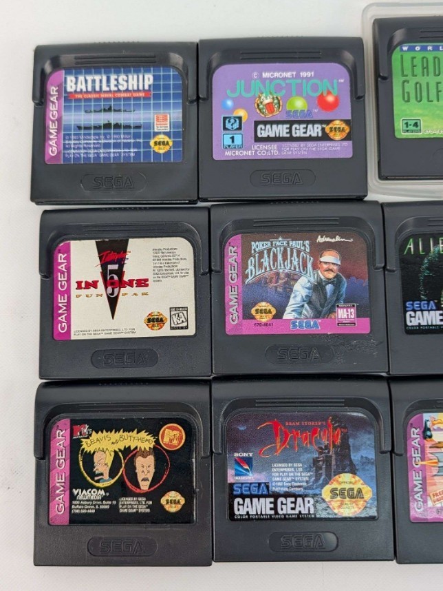 Sega Game Gear Lot 12 Games Alien 3 Dracula Beavis Chase HQ Desert Speedtrap