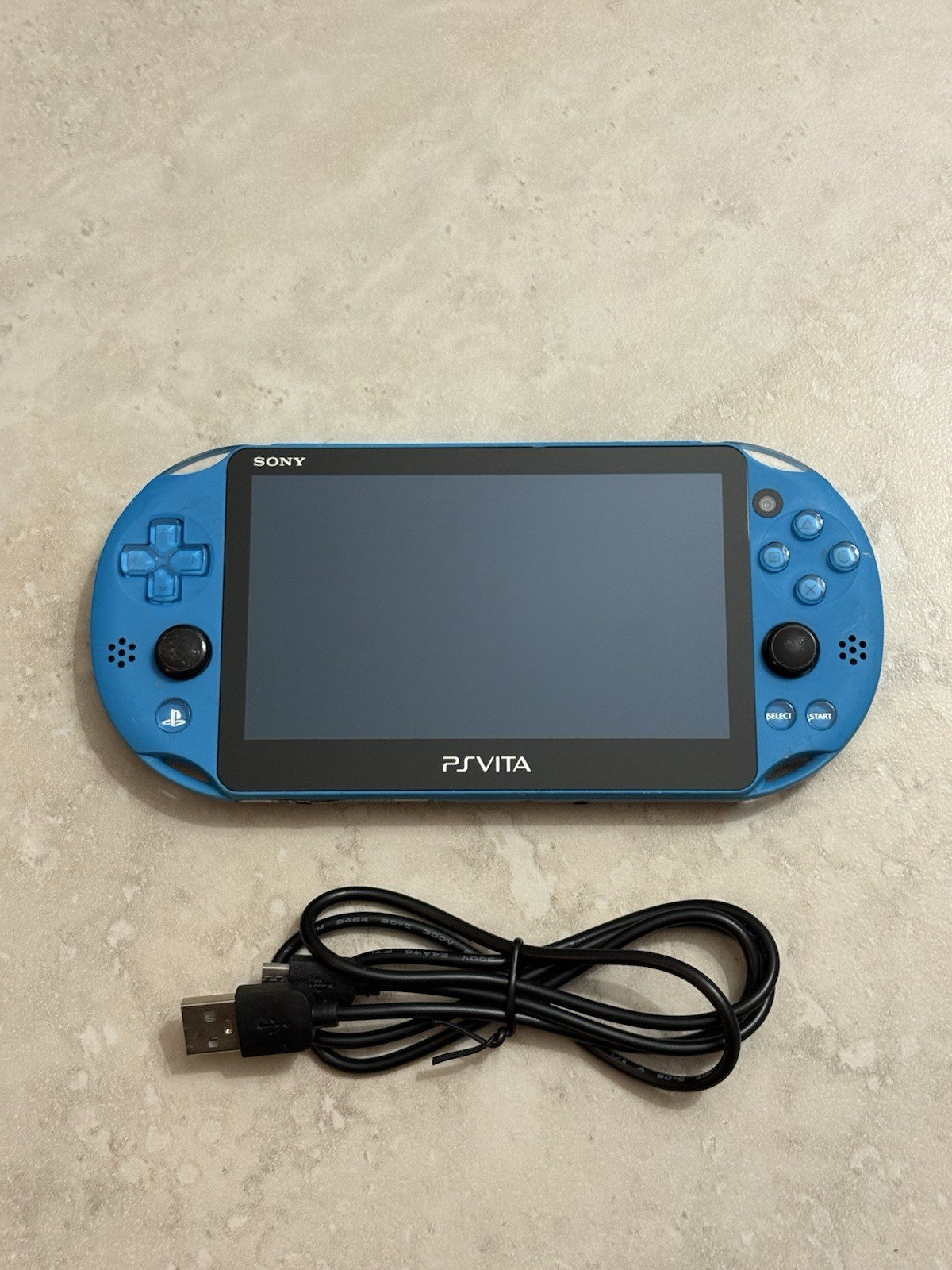 Sony PS Vita 2000 Slim PCH-2000 – Aqua Blue *GREAT* + Charger