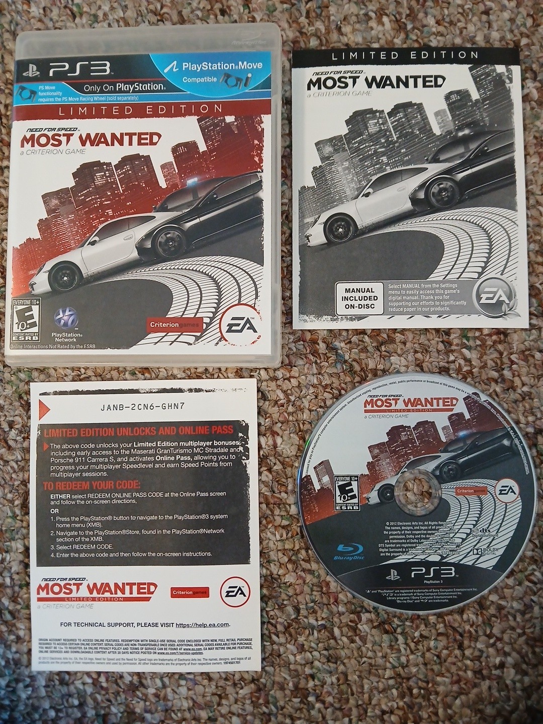 Need for Speed Most Wanted Complete With Manual PlayStation 3 (PS3)