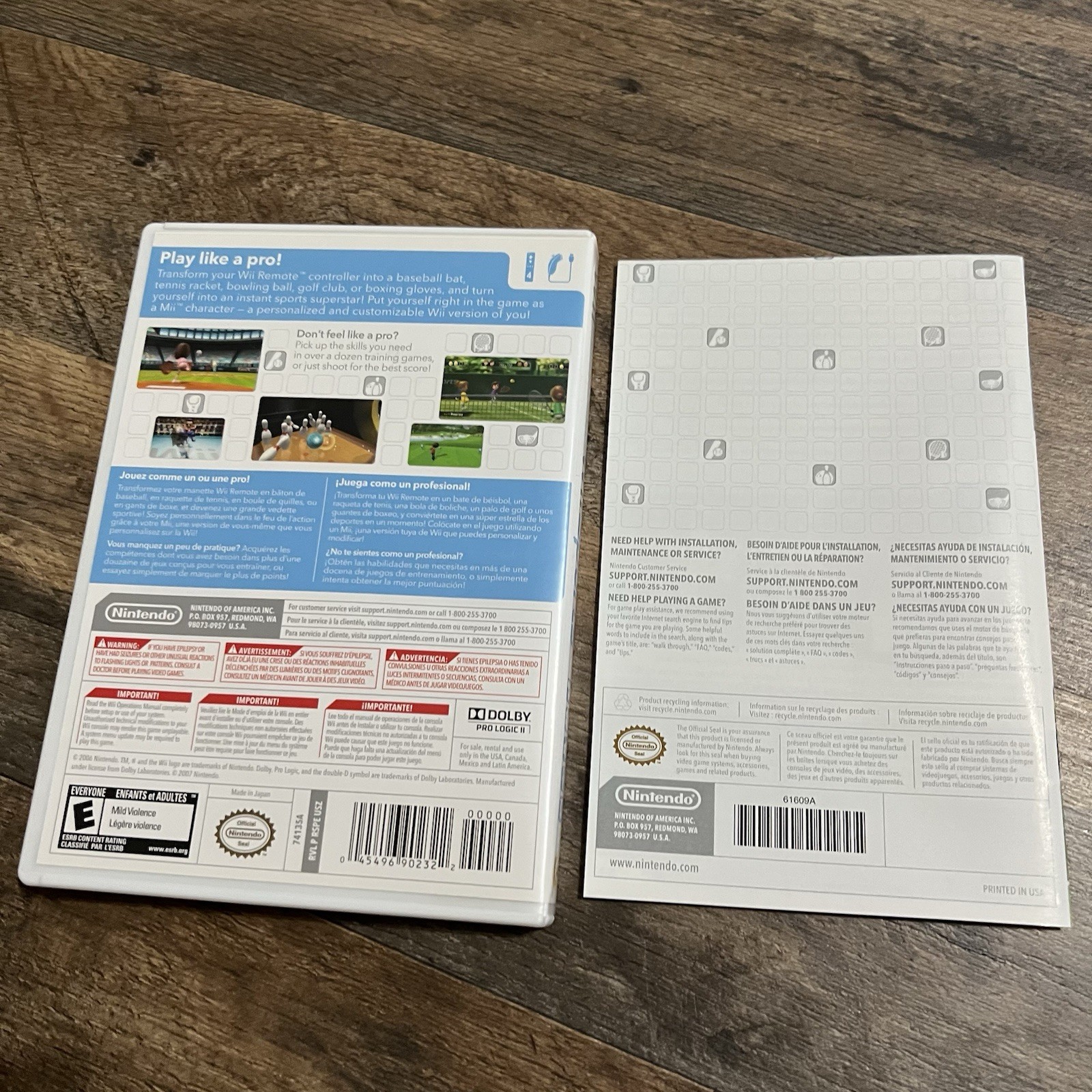 Nintendo Wii Sports Nintendo Selects – Case And Manual ONLY