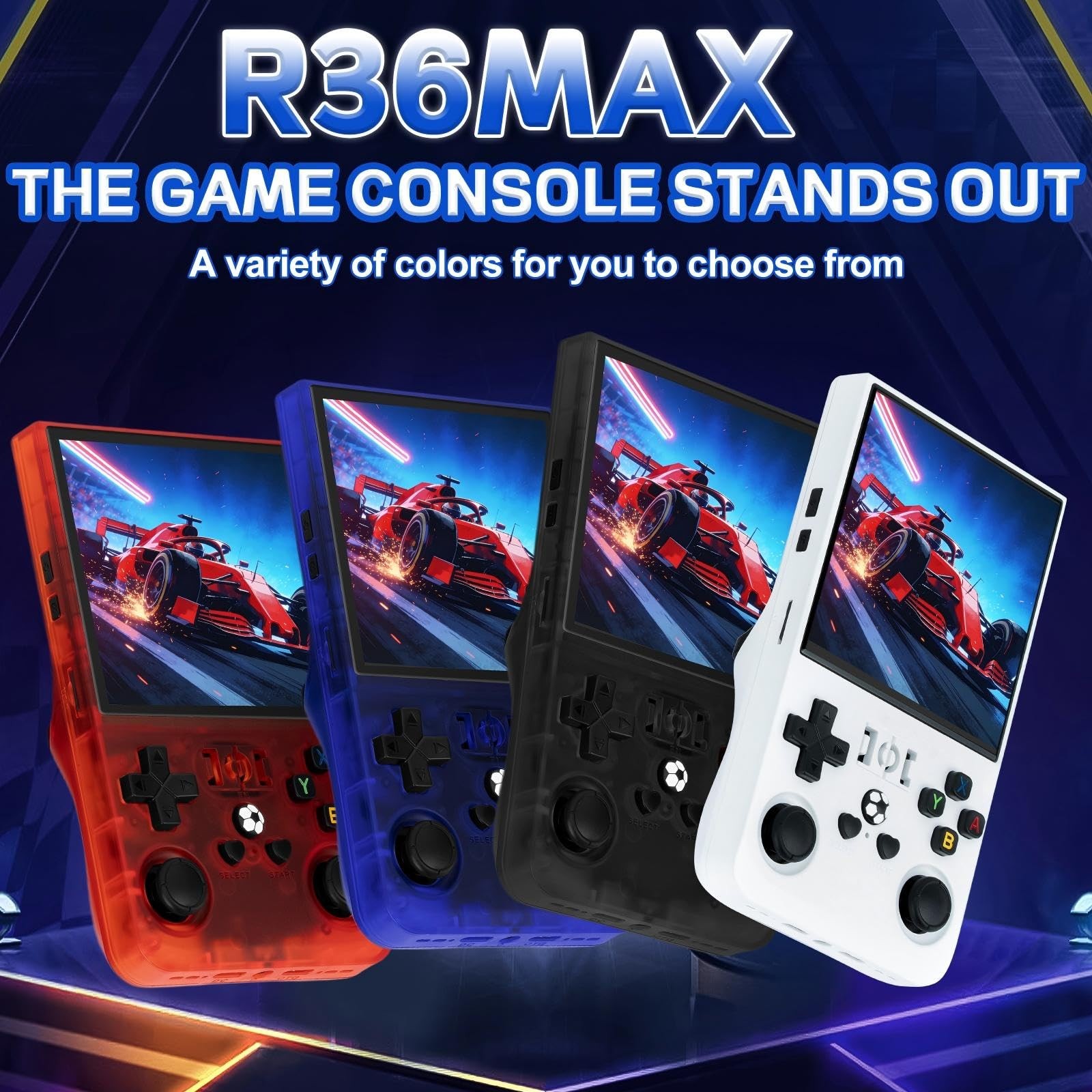 Rhesusco R36MAX Handheld Game Console – 4.0-Inch Screen, Support 22000+Classi…