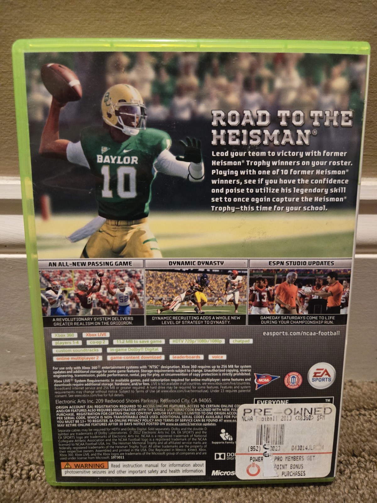 NCAA Football 13 (Microsoft Xbox 360, 2012)