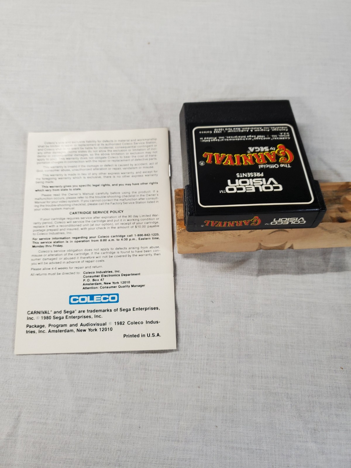 Carnival (Colecovision, 1982) Complete Boxed CIB Tested