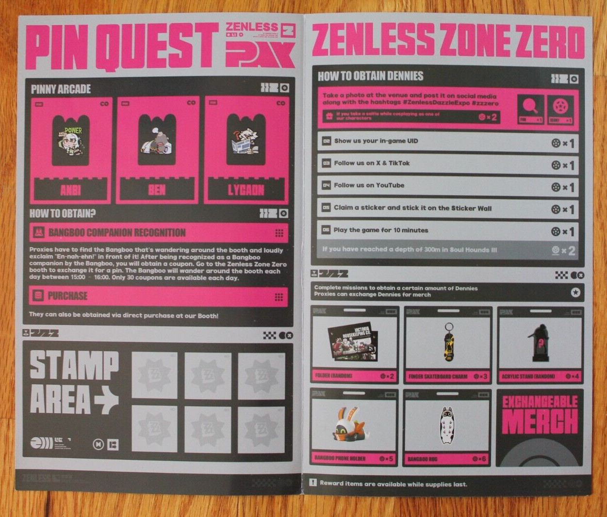 PAX West 2024 Zenless Zone Zero ZZZ lot set bundle Bangboo Rug, Finger Skate,Fan