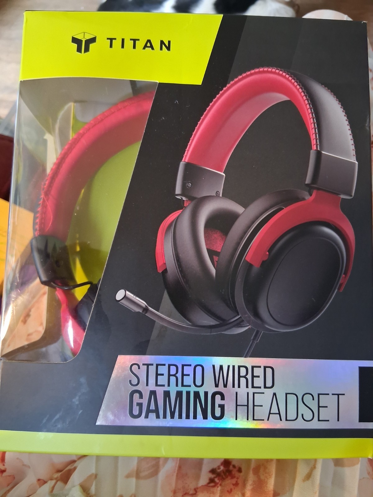 Titan Stereo Wired Gaming Headset, 3.5mm Jack, Adjustable Headband, Black