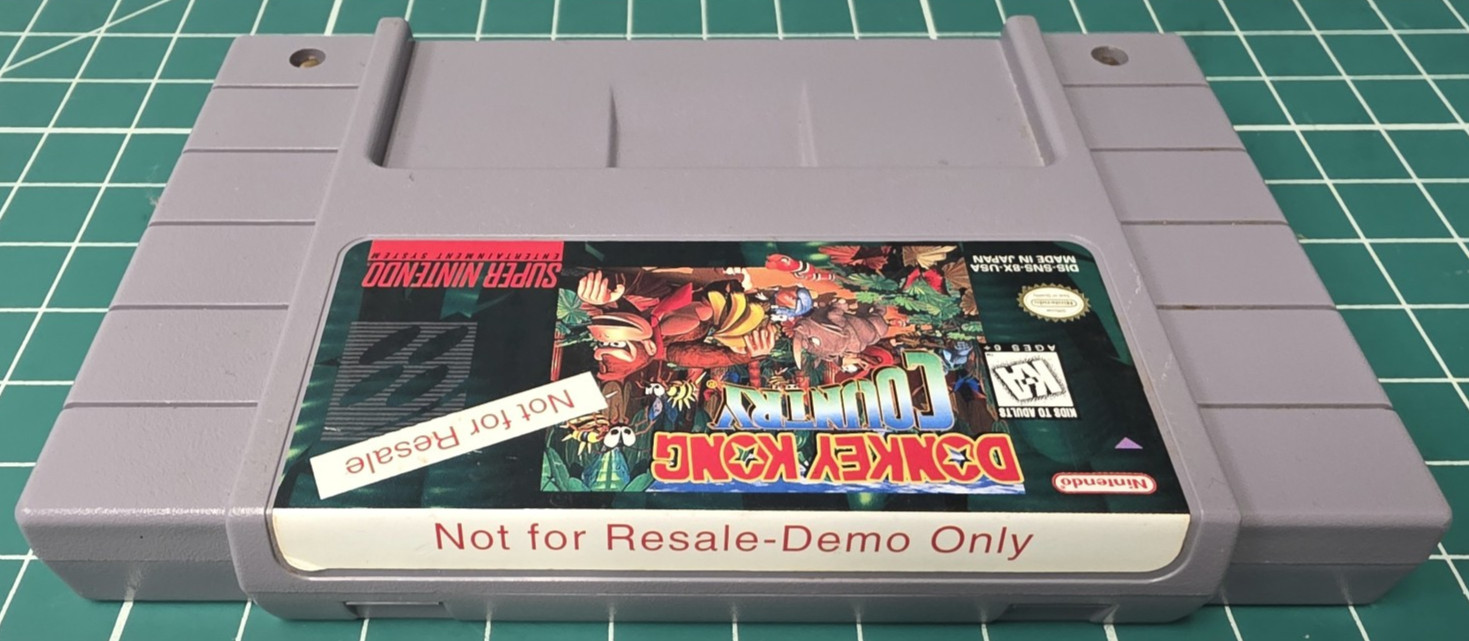Donkey Kong Country NOT FOR RESALE Demo Only (Nintendo SNES, 1994) Tested/Works!