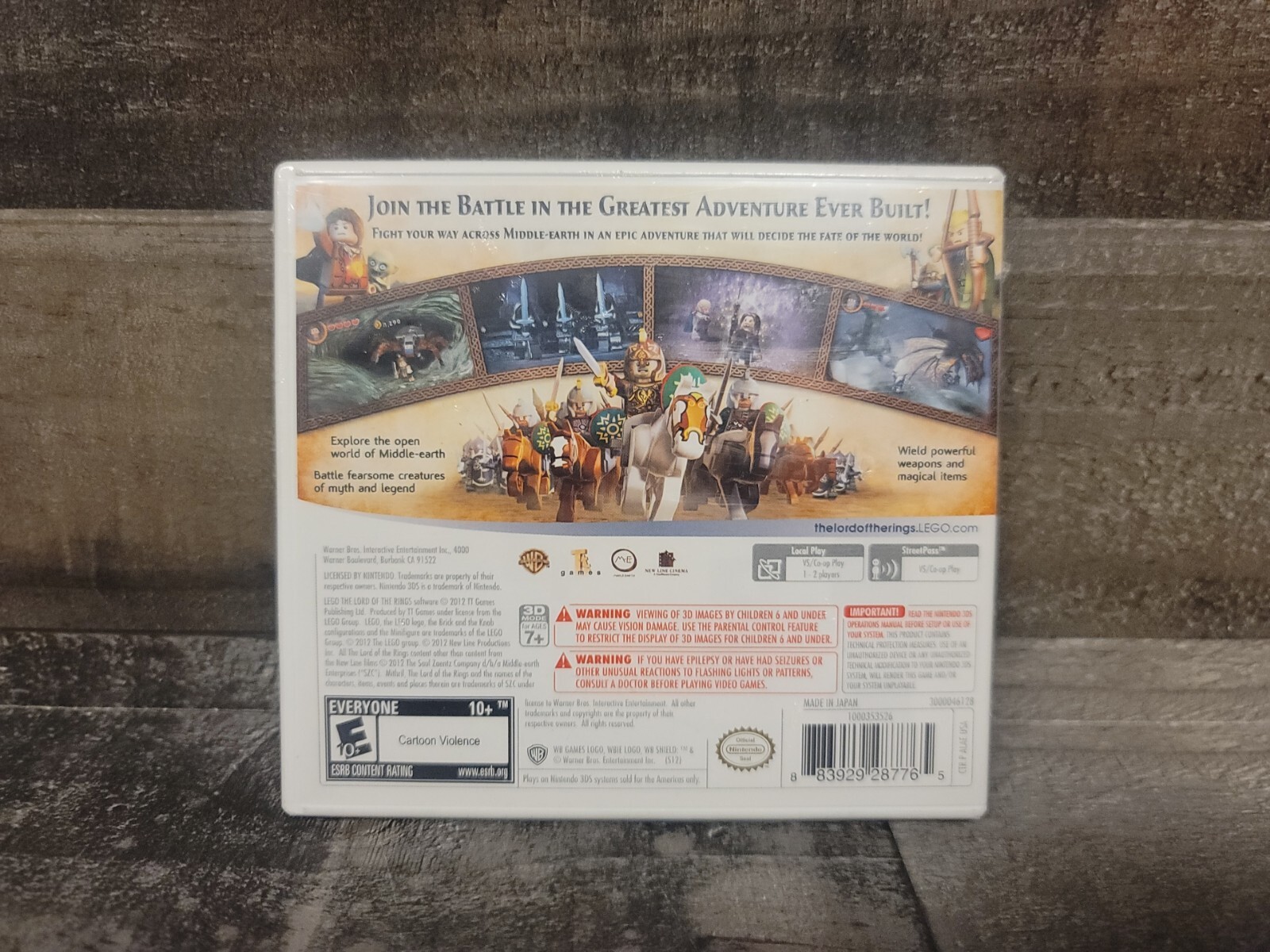 LEGO Lord of the Rings Nintendo 3DS BRAND NEW SEALED Excl In-Game Character RARE