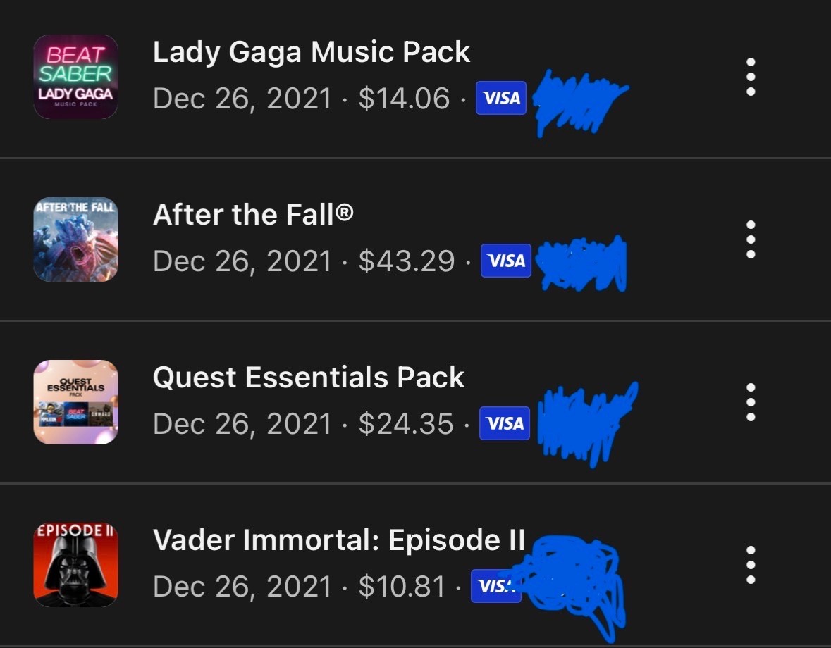 STACKED OCULUS ACCOUNT ( Games, In-app purchases)