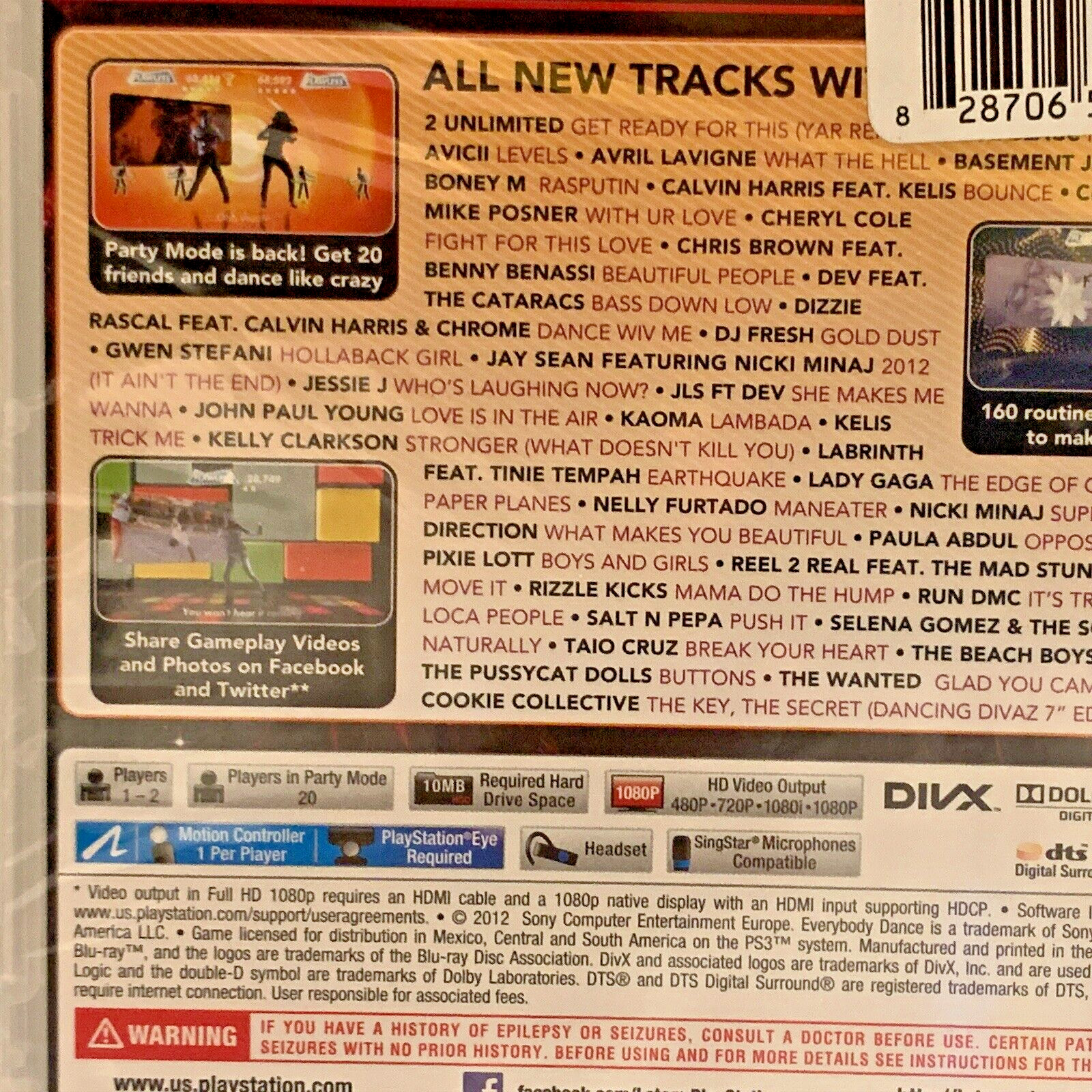 Sony PS3 Everybody Dance 2 Game 2012 Sealed