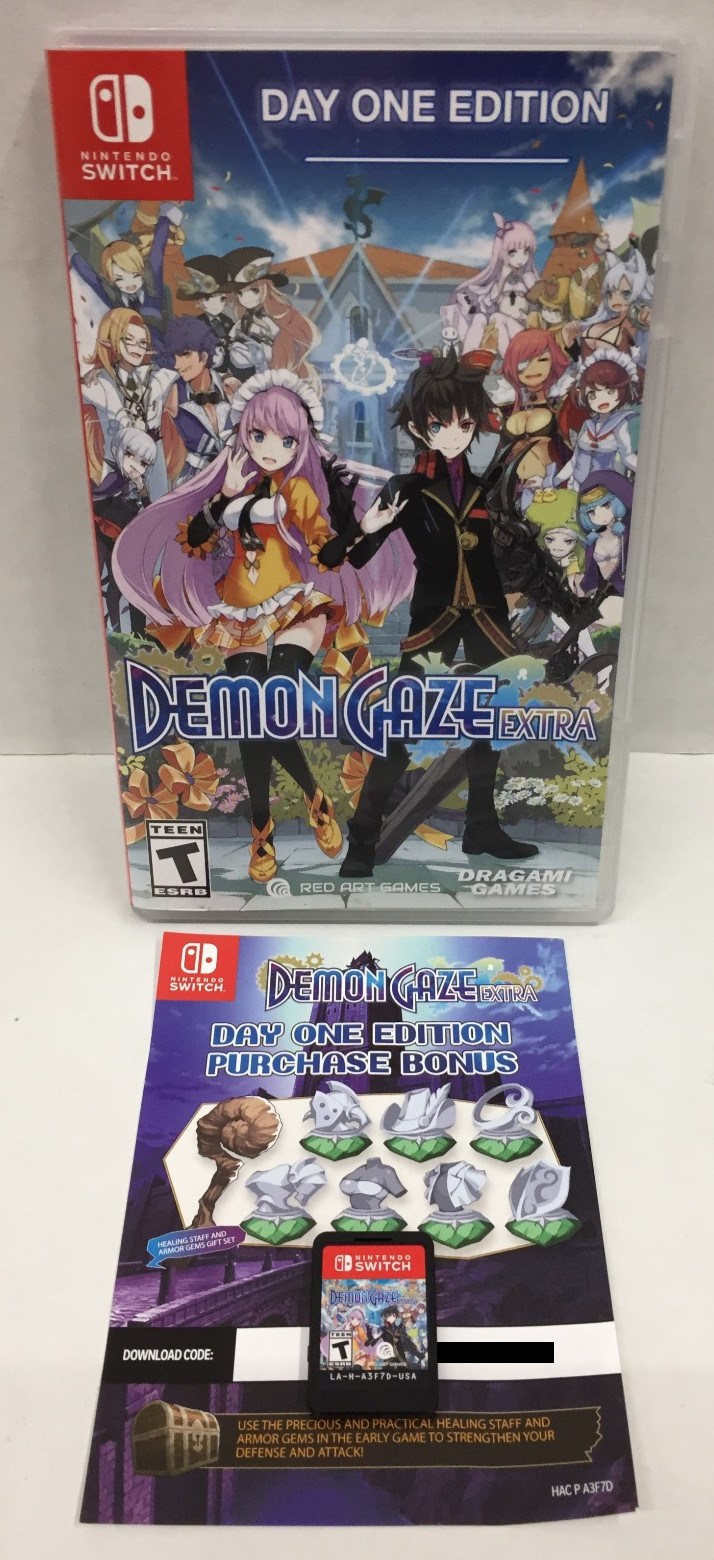 DEMON GAZE EXTRA Day One Edition NINTENDO SWITCH Bonus OPENED Unplayed MINT