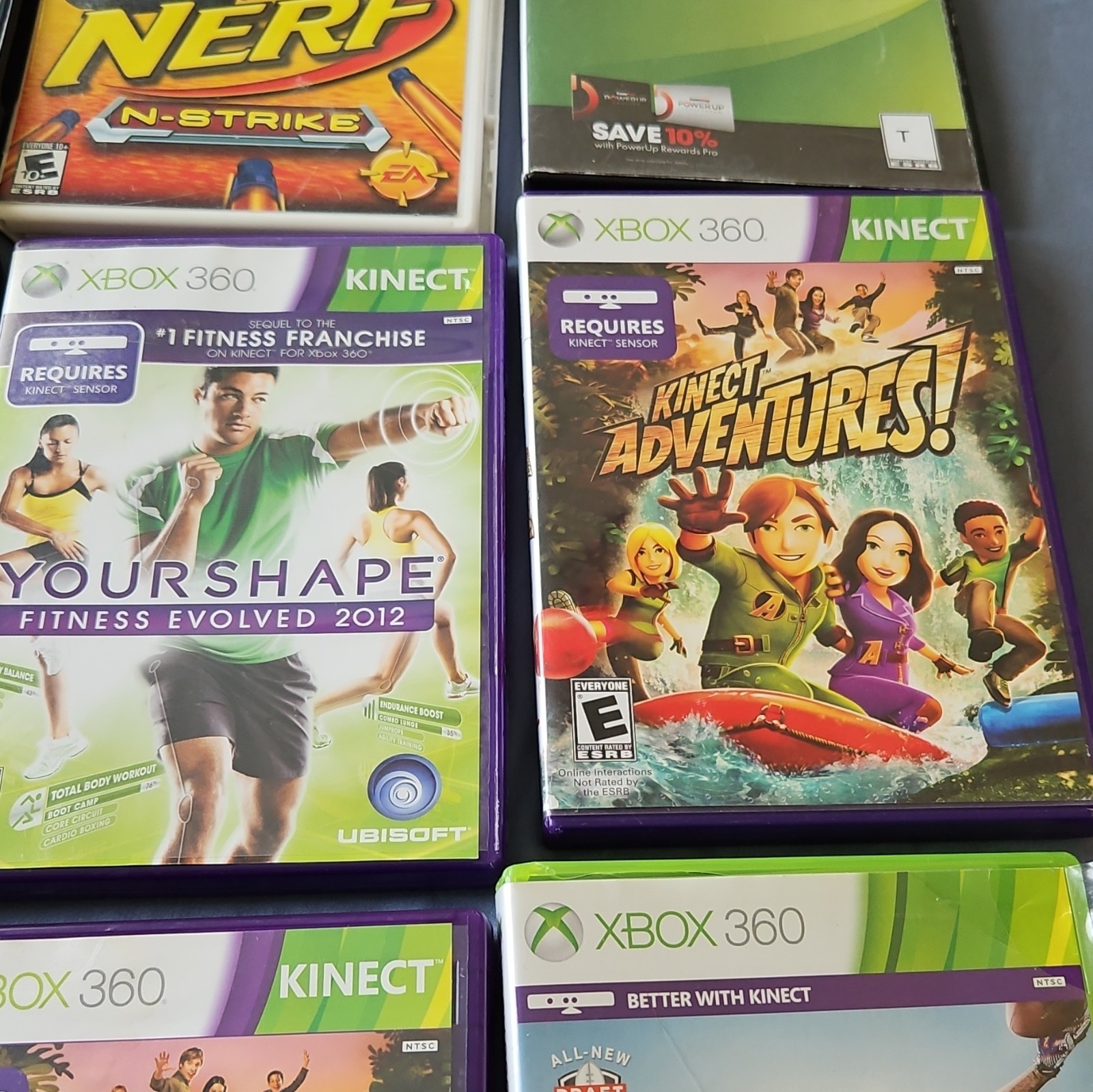 Microsoft Nintendo Mixed Lot Video Games Xbox 360 Kinect Wii PS2. Untested.