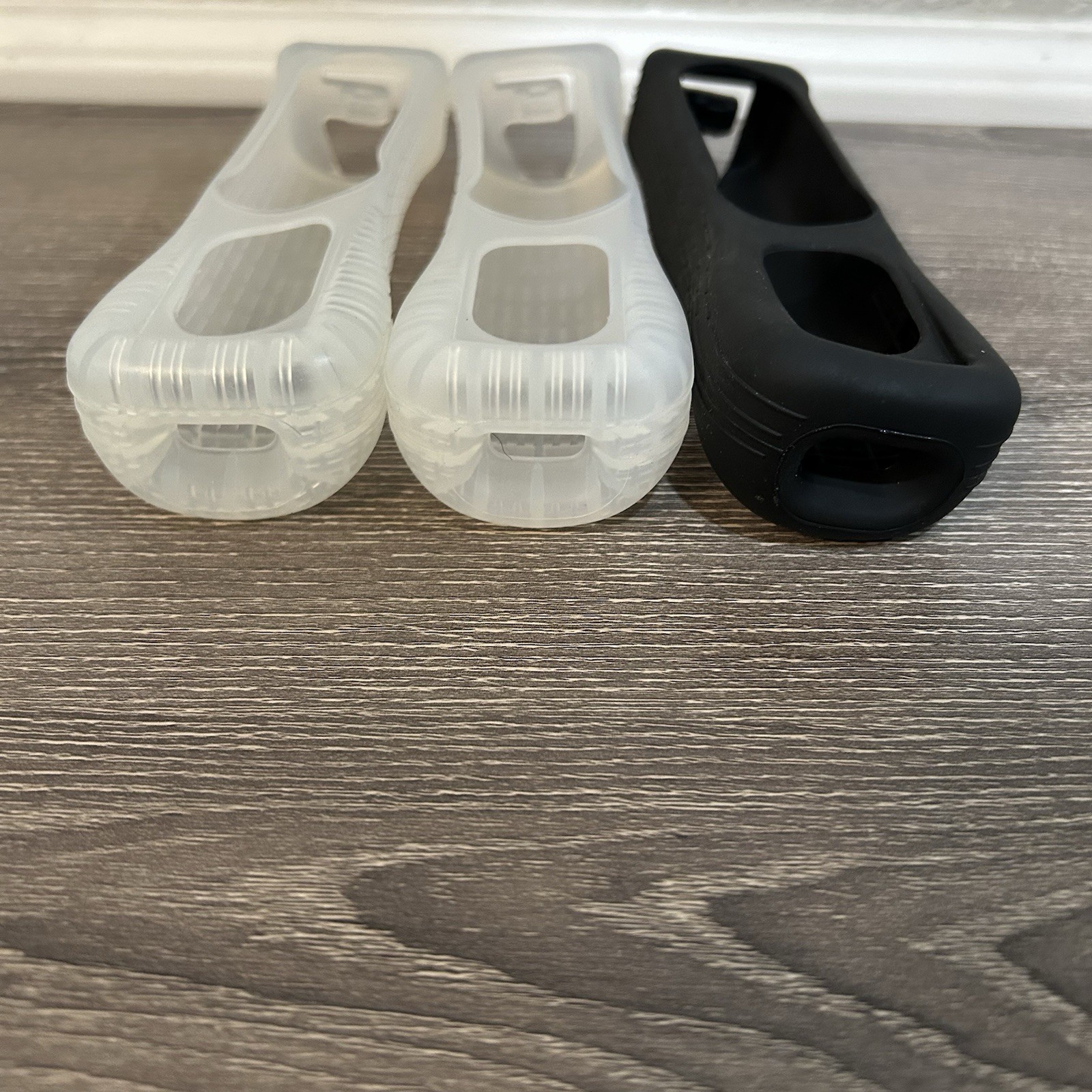 3 Nintendo Wii Official Clear OEM Remote Rubber Silicone Gel Cover Sleeves