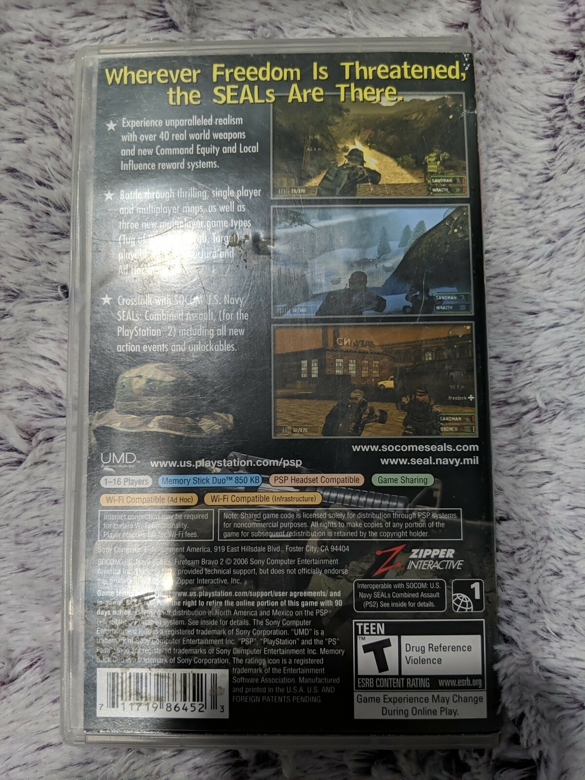 SOCOM: U.S. Navy SEALs Fireteam Bravo 2 (Sony PSP, 2006) Complete