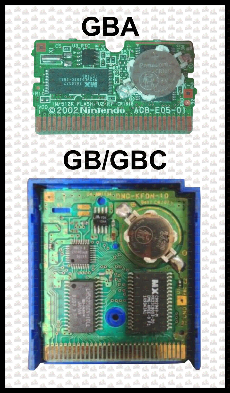 Game Boy/Color/Advance CR2032 CR2025 to CR1616 Tab Battery Holder GB/GBC/GBA