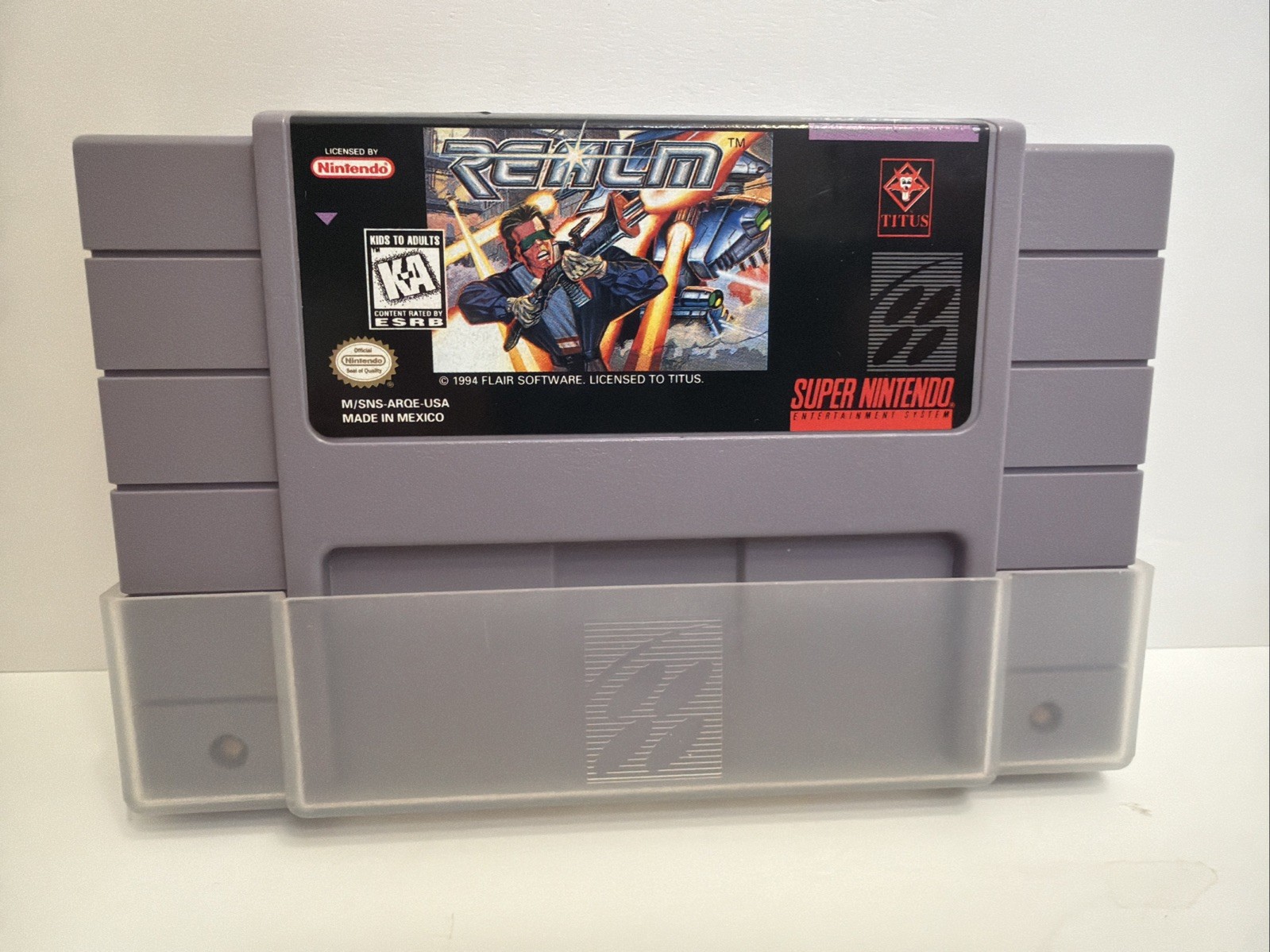 Realm Super Nintendo Game SNES Authentic Very Good Condition w/ Dustcover