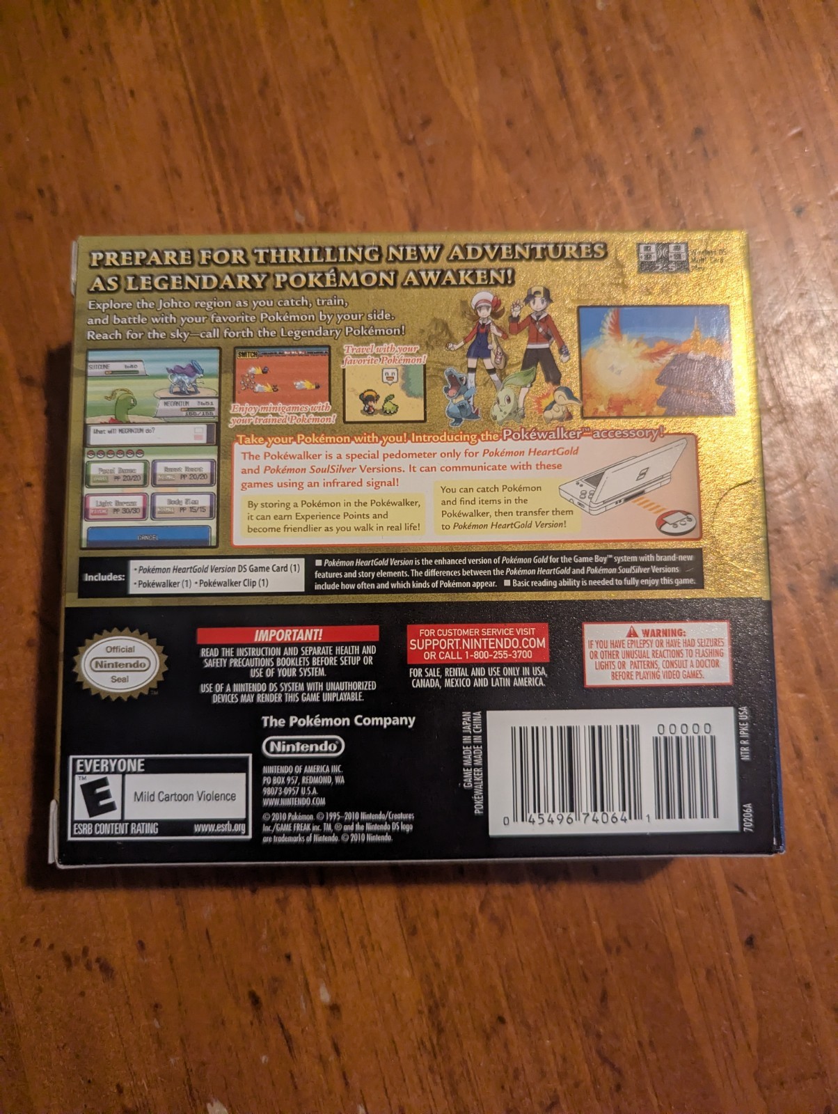 Pokemon Heart Gold DS, Complete minus Pokewalker, Used Very Good Condition