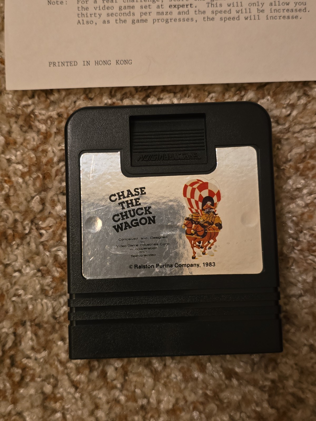 Chase the Chuck Wagon Atari 2600 VCS Purina SPECTRAVISION MAIL ORDER + Manual