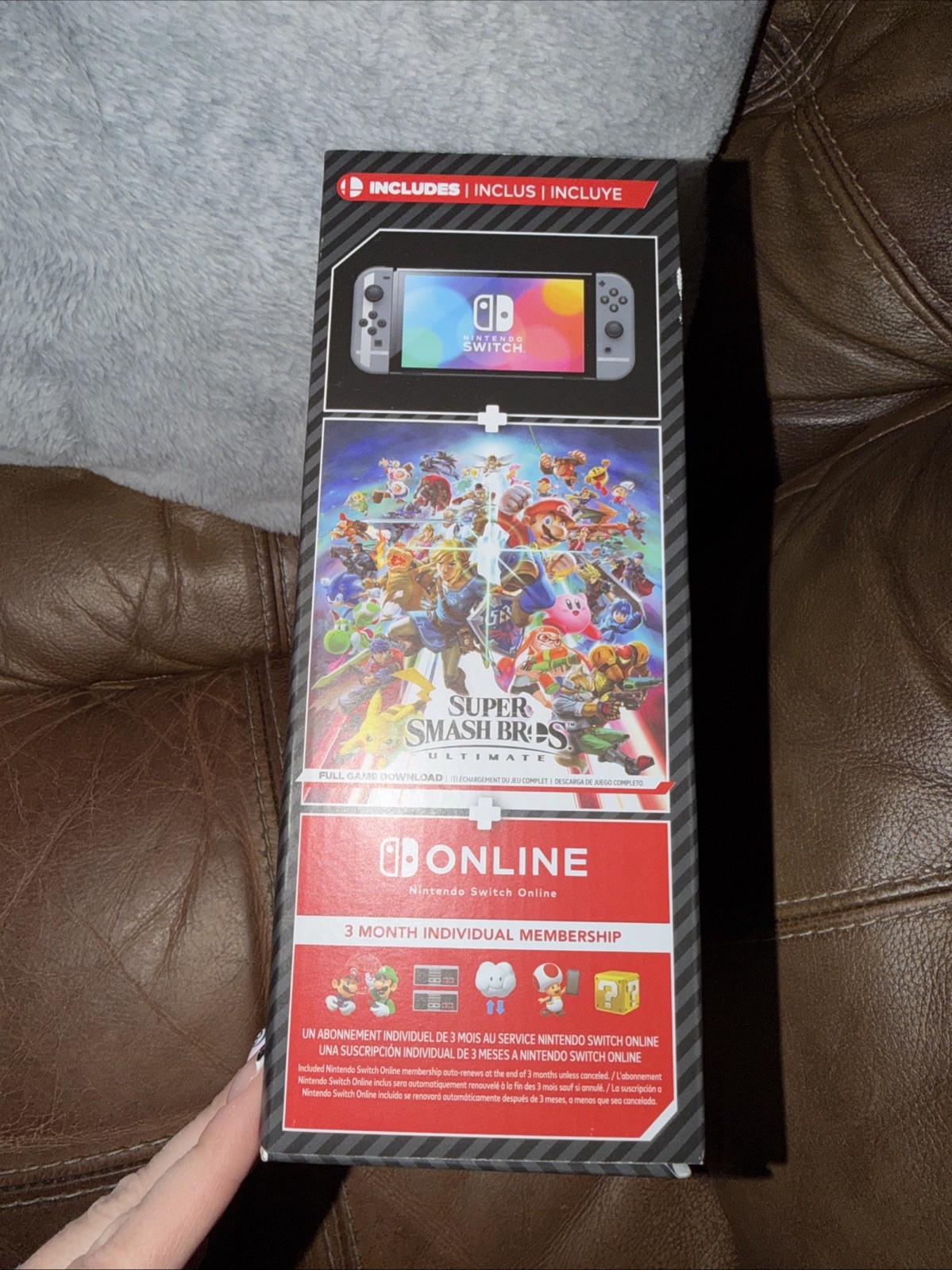 Nintendo Switch (OLED Model) Super Smash Bros. Bundle 64GB Console NEVER OPENED