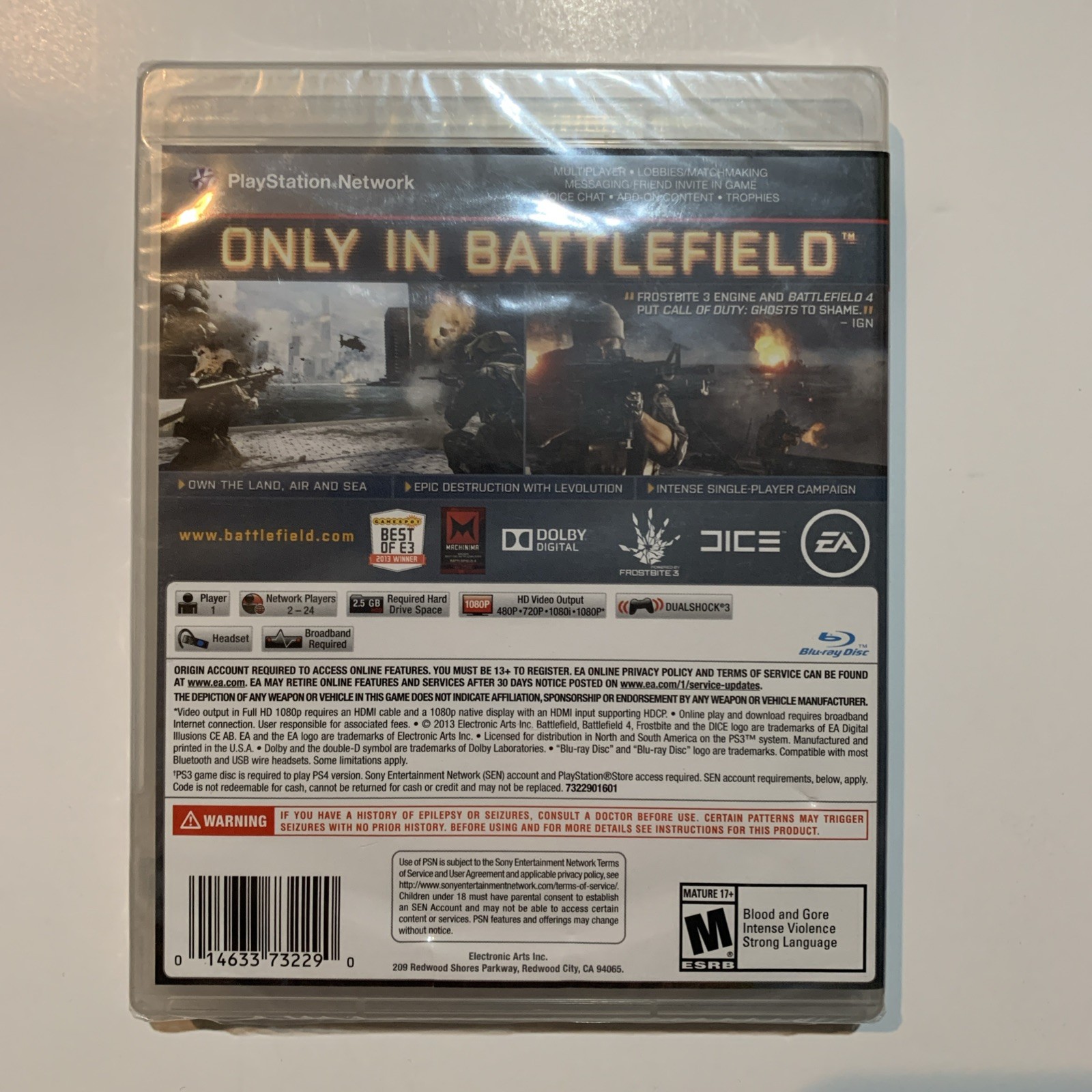 Battlefield 4 (2013, Sony PlayStation 3, PS3) NEW Factory Sealed