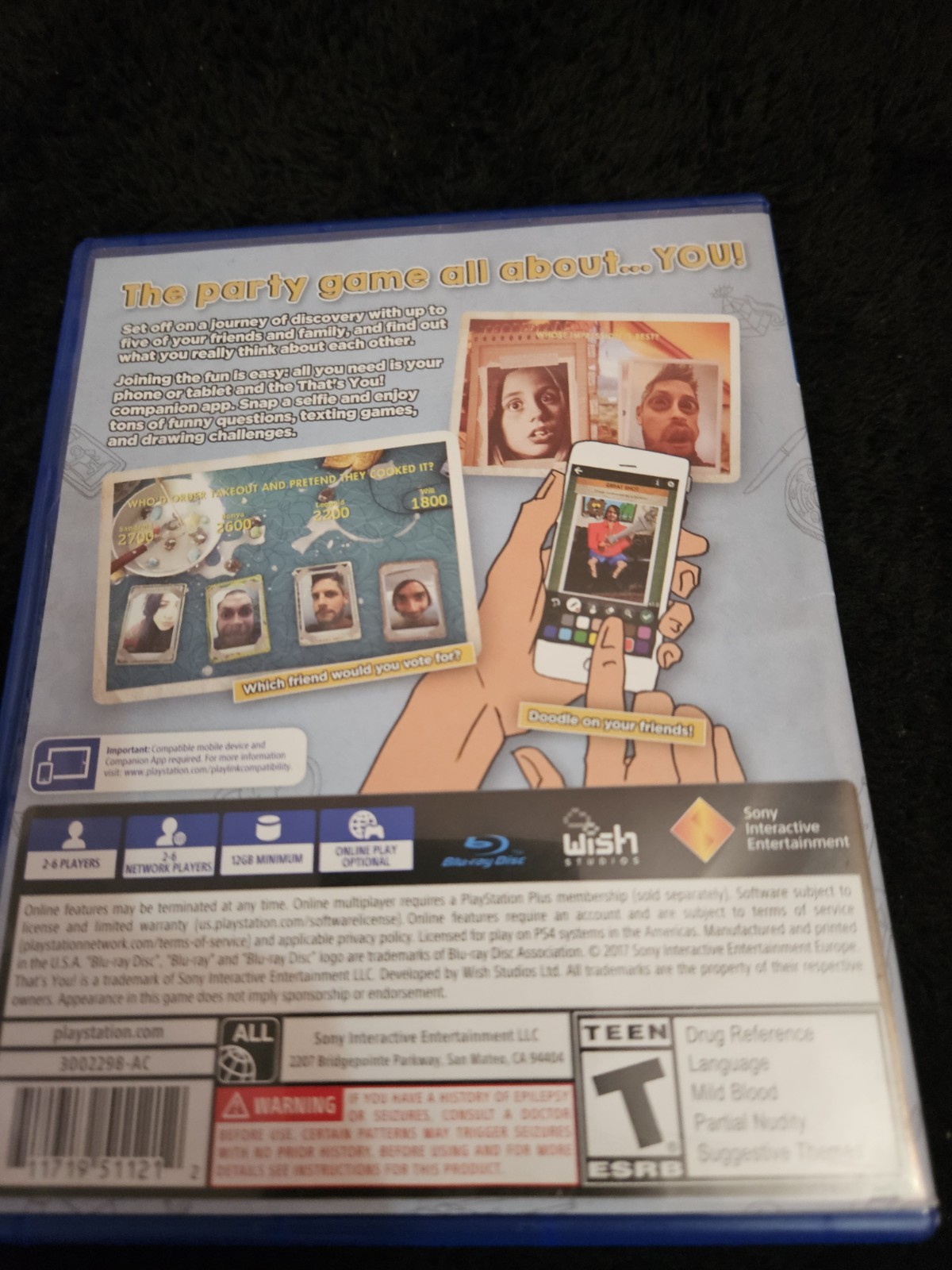 That’s You (PS4) PEGI 12+ Board Game – No Scratches NM – Tested Works