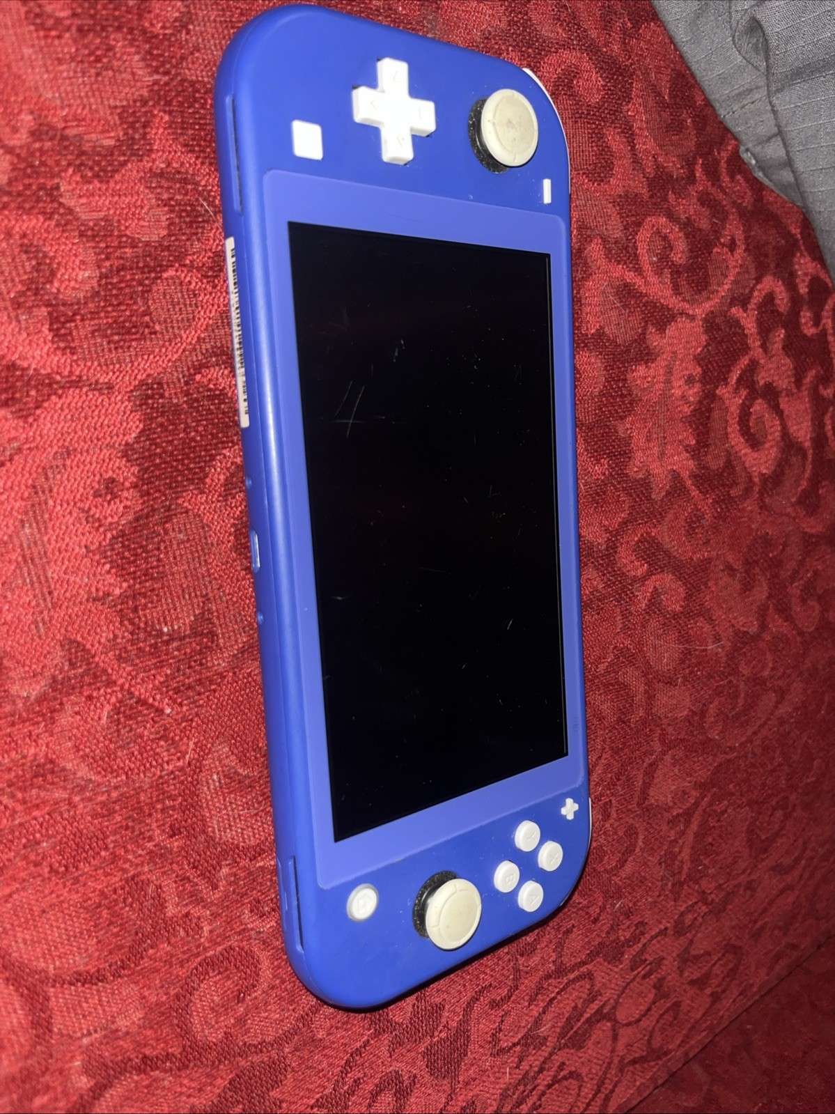 Nintendo Switch Lite Blue 32GB Console Broken FOR PARTS READ! Screen Black