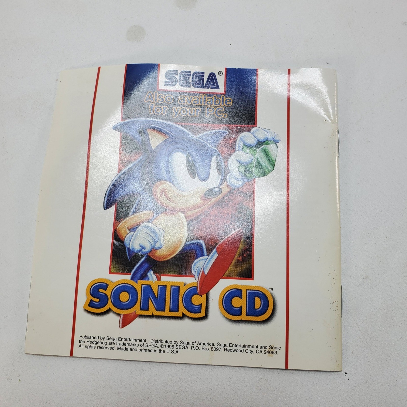 Sega Sonic’s Schoolhouse PC Game Instruction Manual 1996 Replacement Booklet