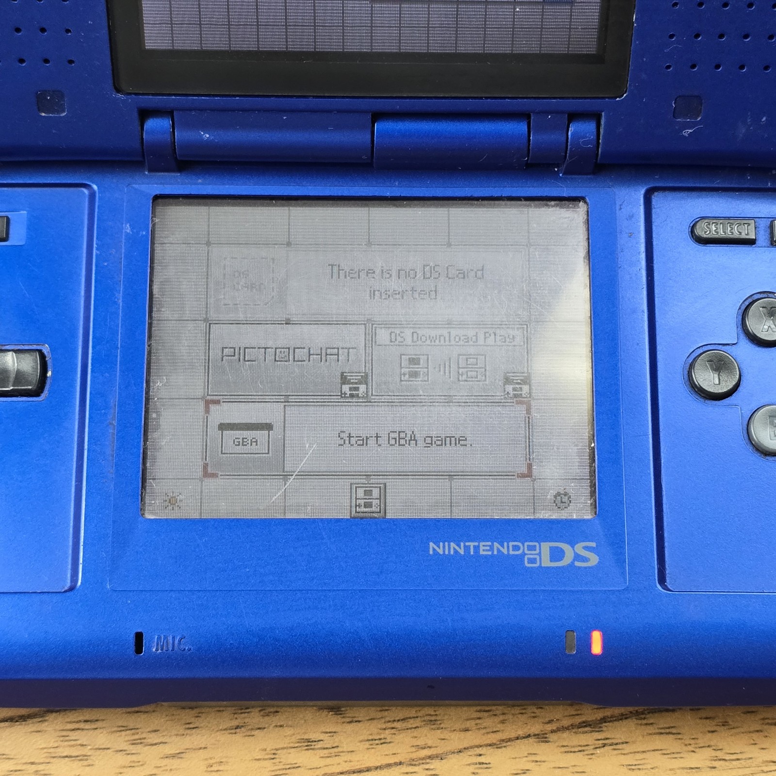Nintendo DS Fat Model NTR-001 Electric Blue Tested Working Console & Case Only