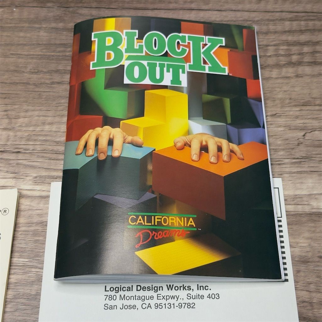Atari ST Blockout 3D Game Multi-Color Strategy 1989 Vintage Block Out